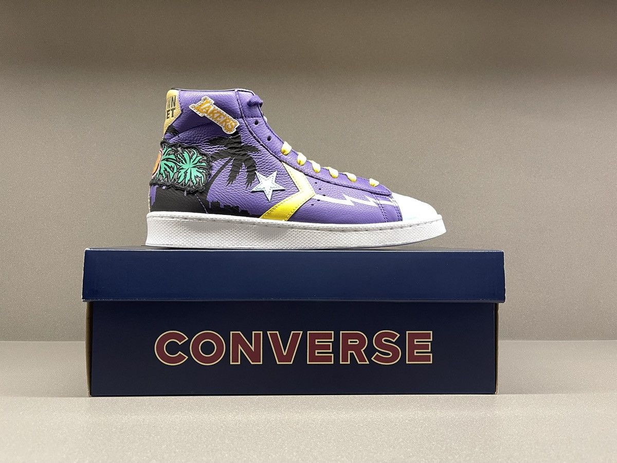 Converse Converse X Chinatown Market Pro Leather Hi Lakers Size US 9.5 / EU 42-43 - 3 Thumbnail