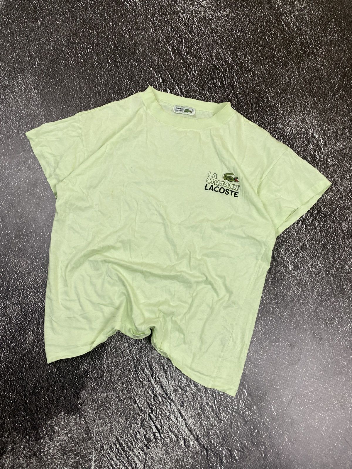 Lacoste × Vintage Vintage Lacoste Lime Tee Shirt Size US S / EU 44-46 / 1 - 1 Thumbnail