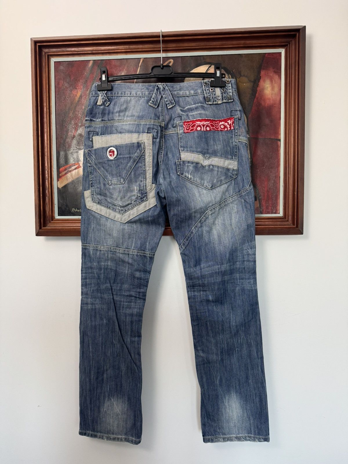 Japanese Brand 883 Police Denim Pant AvantGarde Japanese Jeans Y2k Vintage Size US 32 / EU 48 - 3 Thumbnail