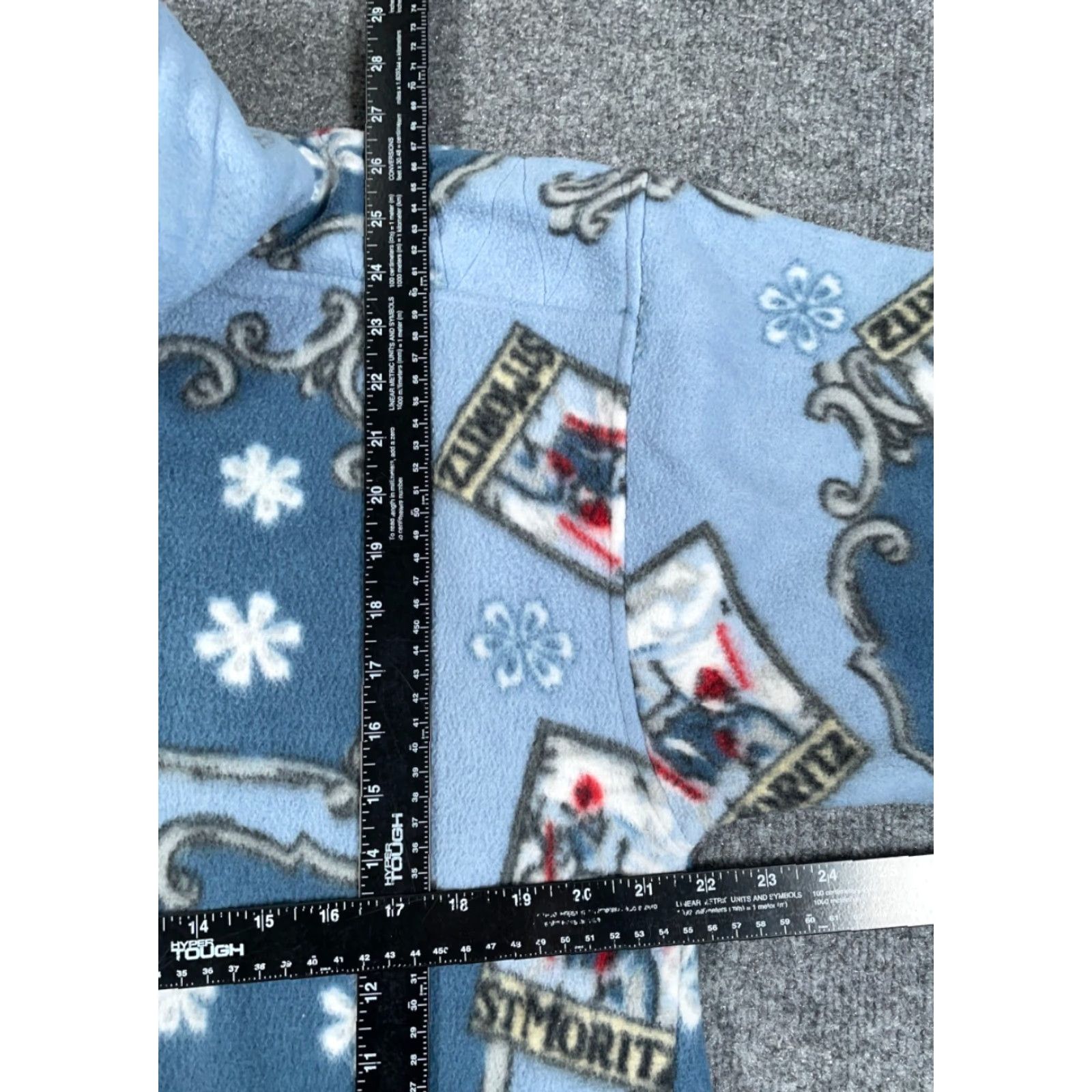 Etro Oversized Polar Fleece St. Moritz 1/4 Zip Pullover Women's Small Blue Ski Retro Size S / US 4 / IT 40 - 4 Thumbnail