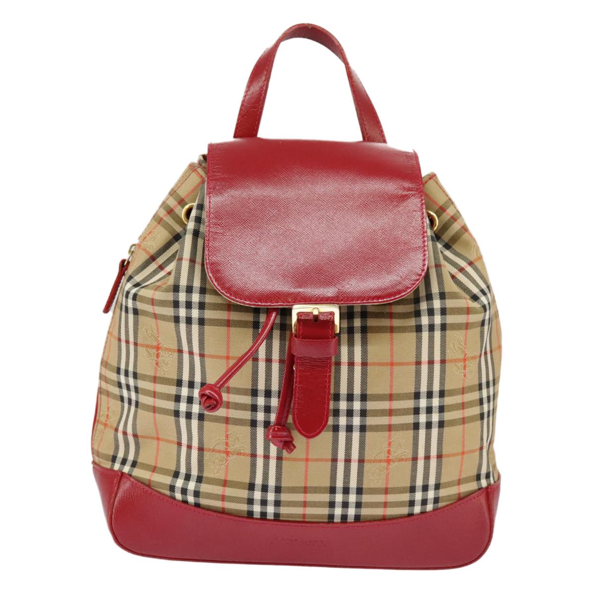 Burberry Nova Check Beige Canvas Backpack Bag (Pre-Owned) Size ONE SIZE - 1 Thumbnail