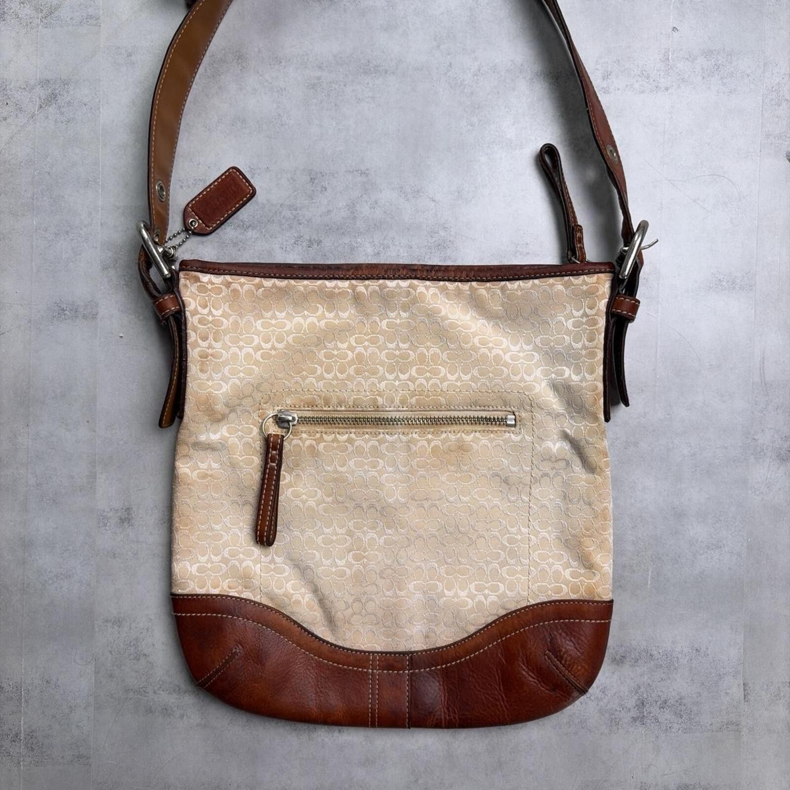 Coach Y2K Coach Signature Monogram Leather Crossbody Shoulder Bag Size ONE SIZE - 3 Thumbnail