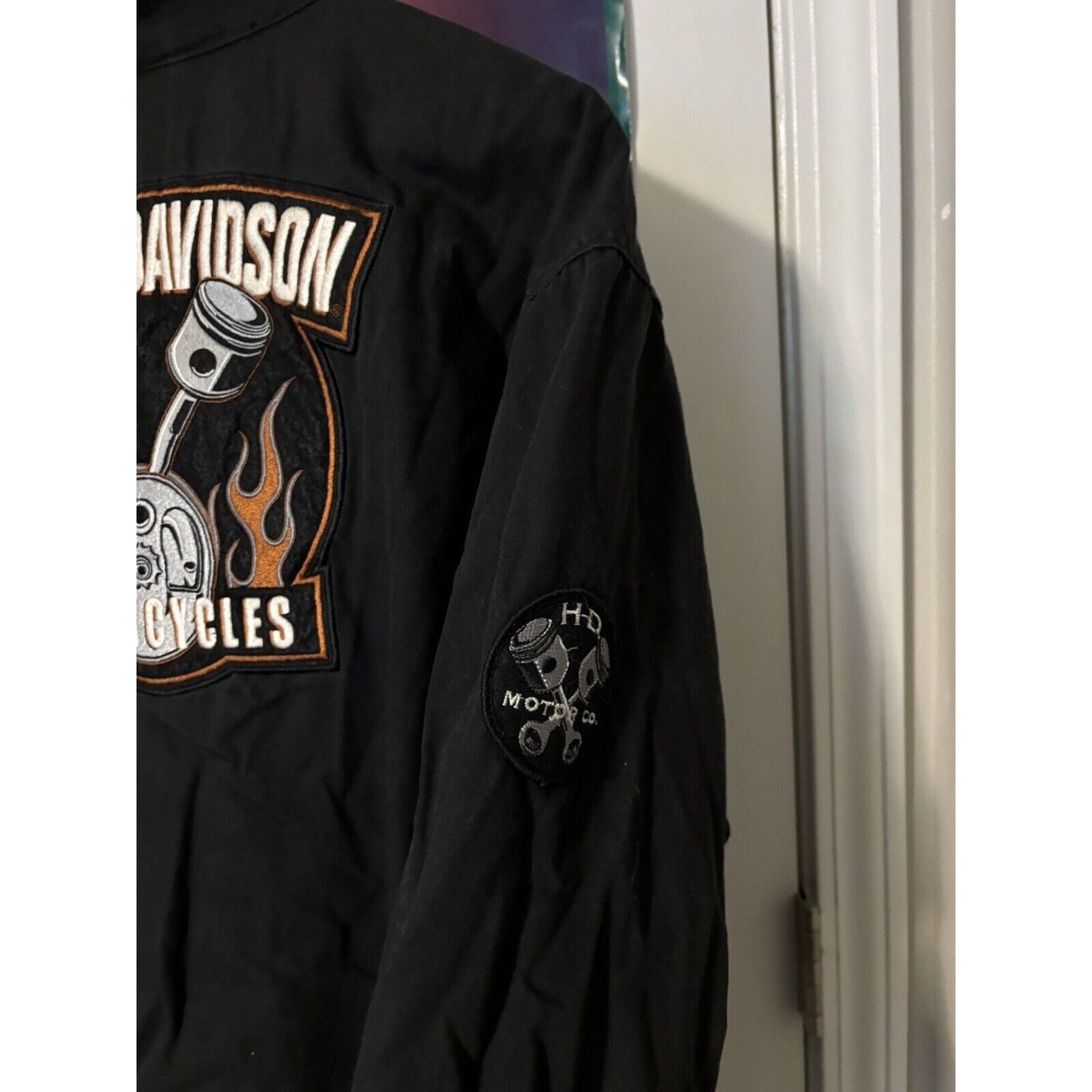 Other vintage Harley Davidson zip up motorcycle jacket black XL Size US XL / EU 56 / 4 - 3 Thumbnail