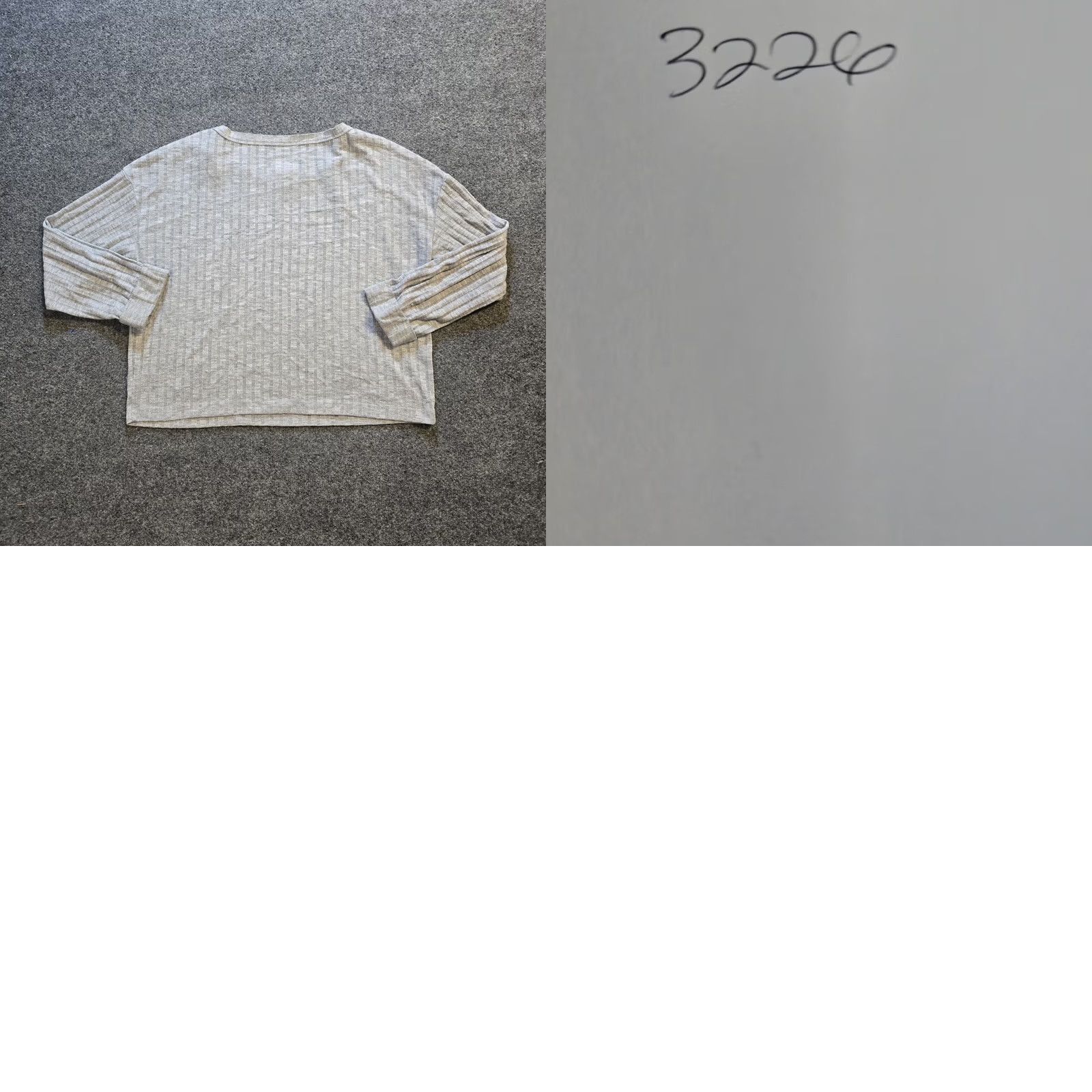 Vintage Chaser Top Womens Medium Gray Ribbed Long Sleeve Crop T-Shirt Casual Lounge Knit Regular Slim? (Note: There is no Slim in original) Size M / US 6-8 / IT 42-44 - 8 Thumbnail