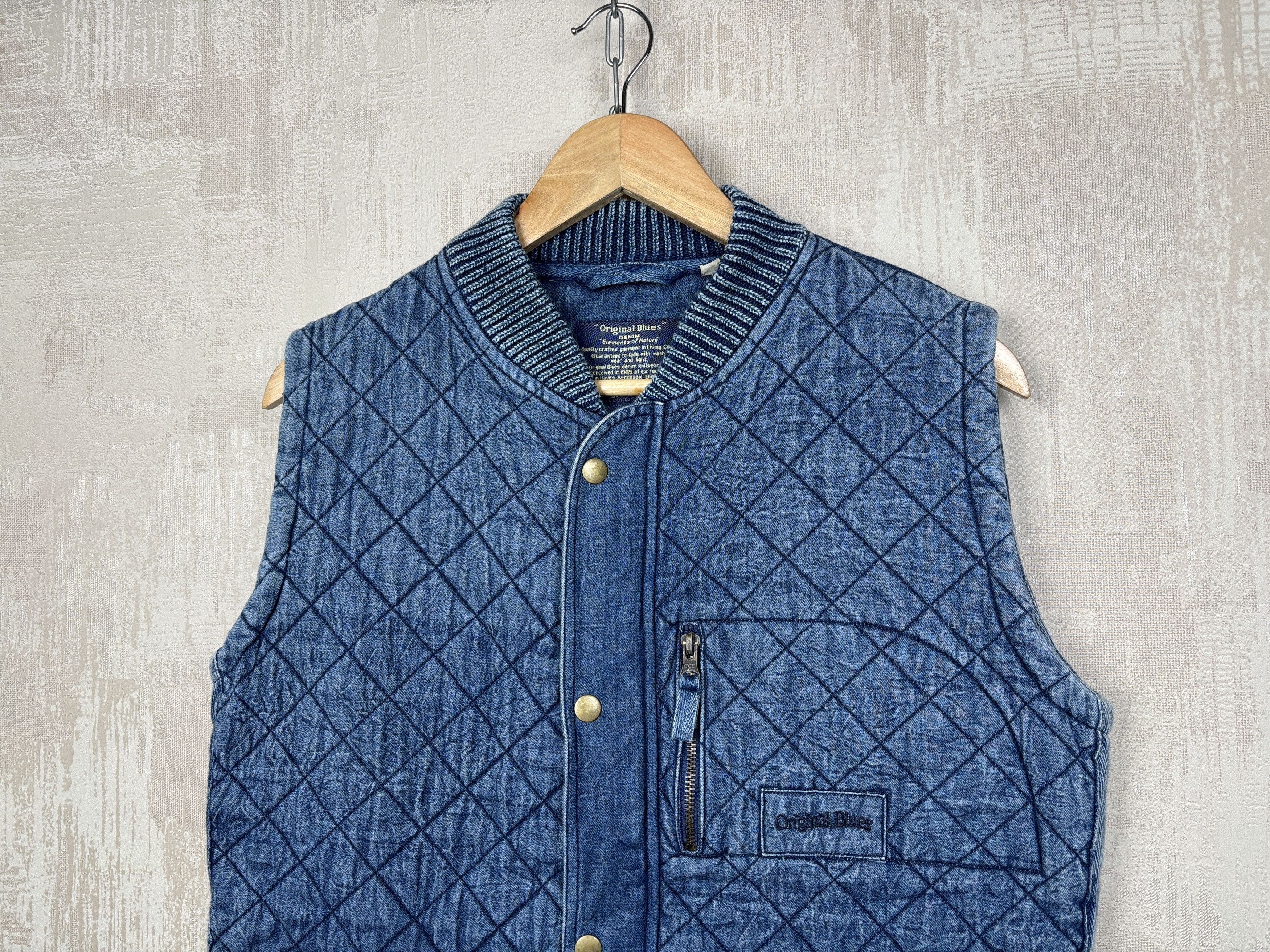 Other UK Original Blues Quilted Denim Vest Size US M / EU 48-50 / 2 - 3 Thumbnail