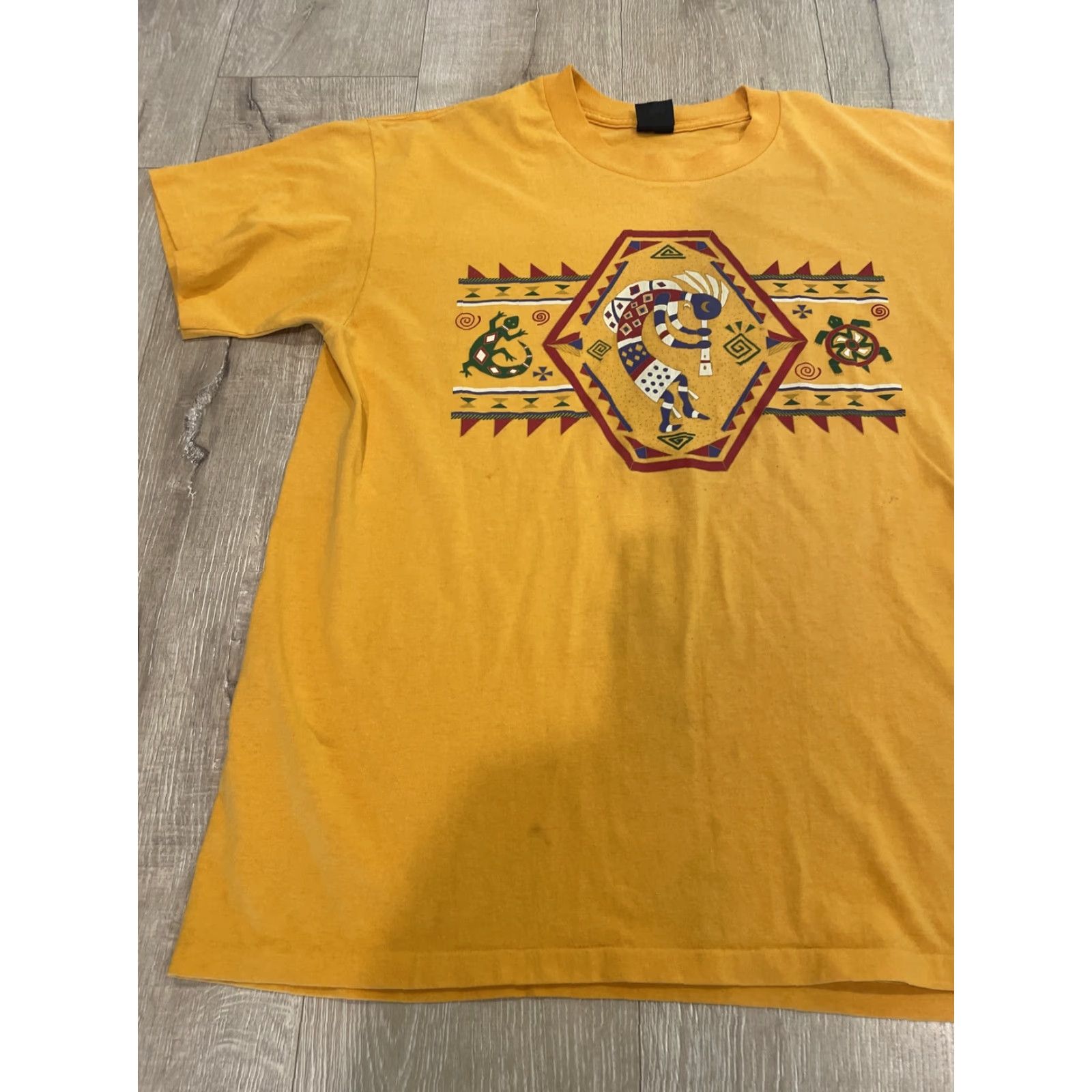 Vintage VINTAGE Unbranded Gecko Lizard Graphic T-Shirt Adult XL Orange Solid Short Sleeve 80s 90s Southwestern Mens Size US XL / EU 56 / 4 - 4 Thumbnail
