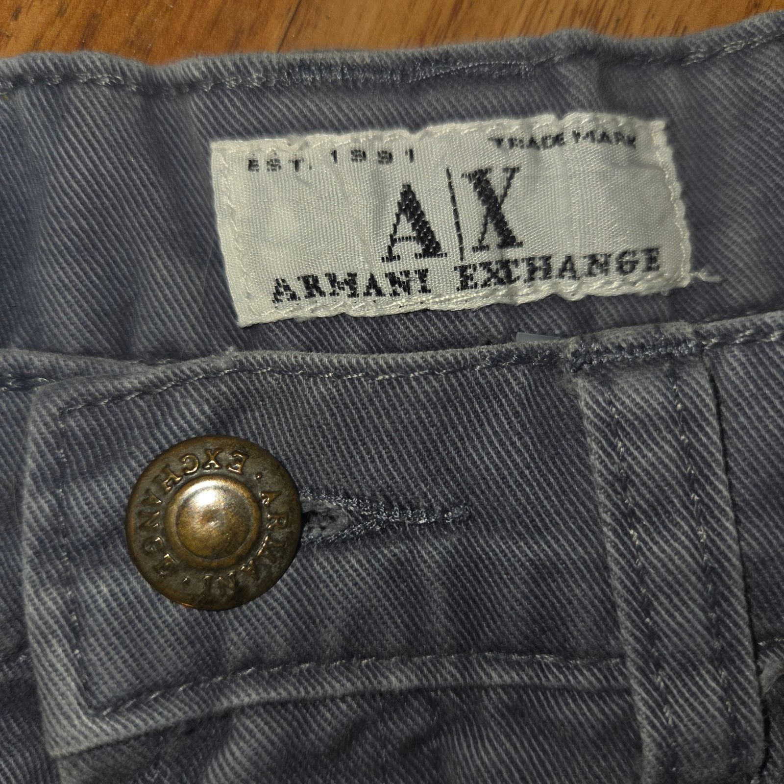 Armani Exchange Armani Exchange Dark Gray Denim Jeans - Men's Size 13 Size US 28 / EU 44 - 8 Thumbnail