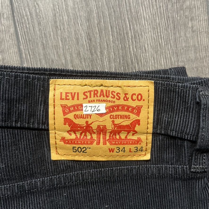 Levi's × Vintage Levis 502 Corduroy Black Pants 34 x 34 Vintage y2k Preppy Size US 34 / EU 50 - 9 Thumbnail