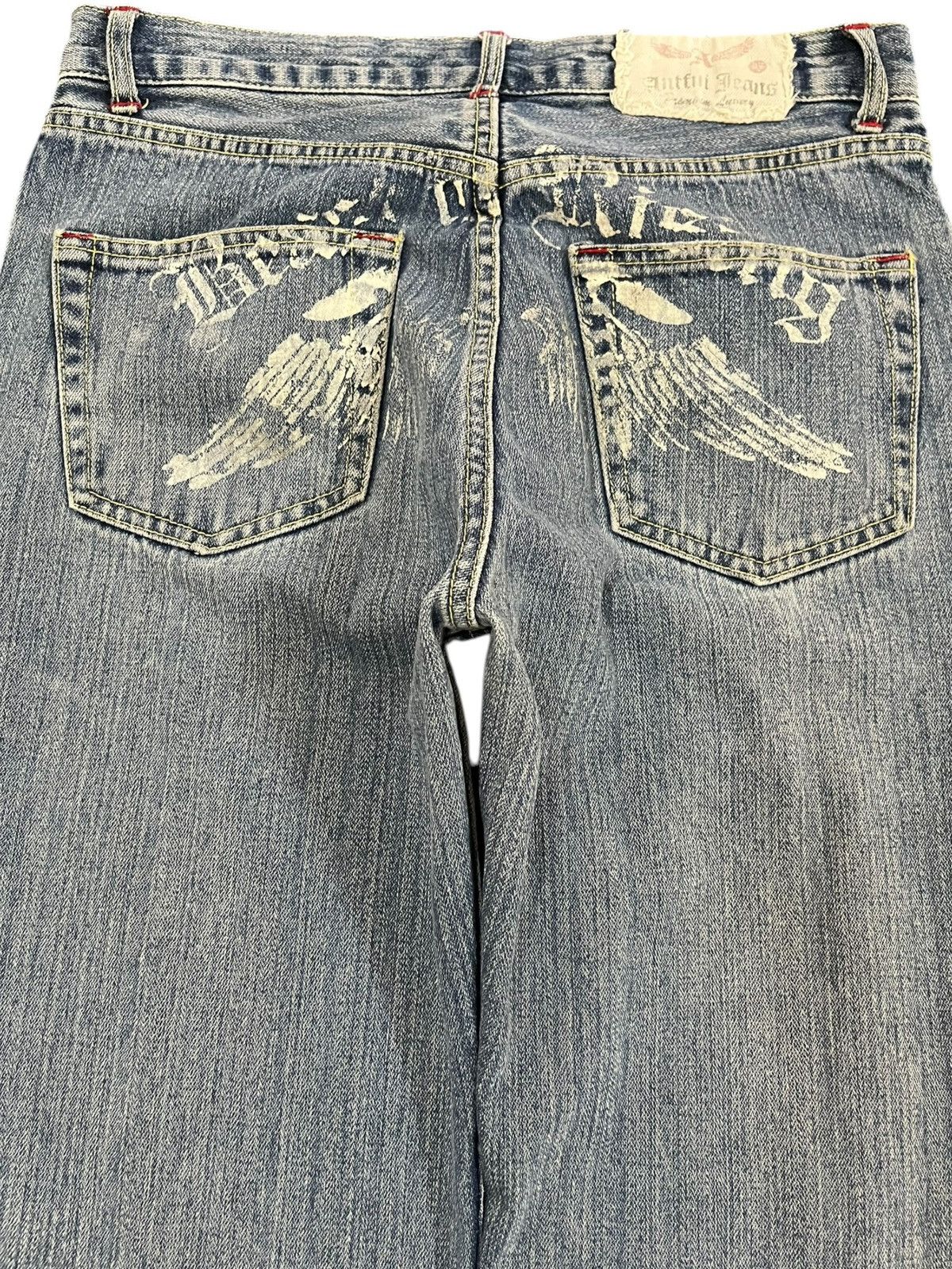 Other Vintahe Antfui Jeans Eagle Wing Printed Denim Size US 31 - 8 Thumbnail