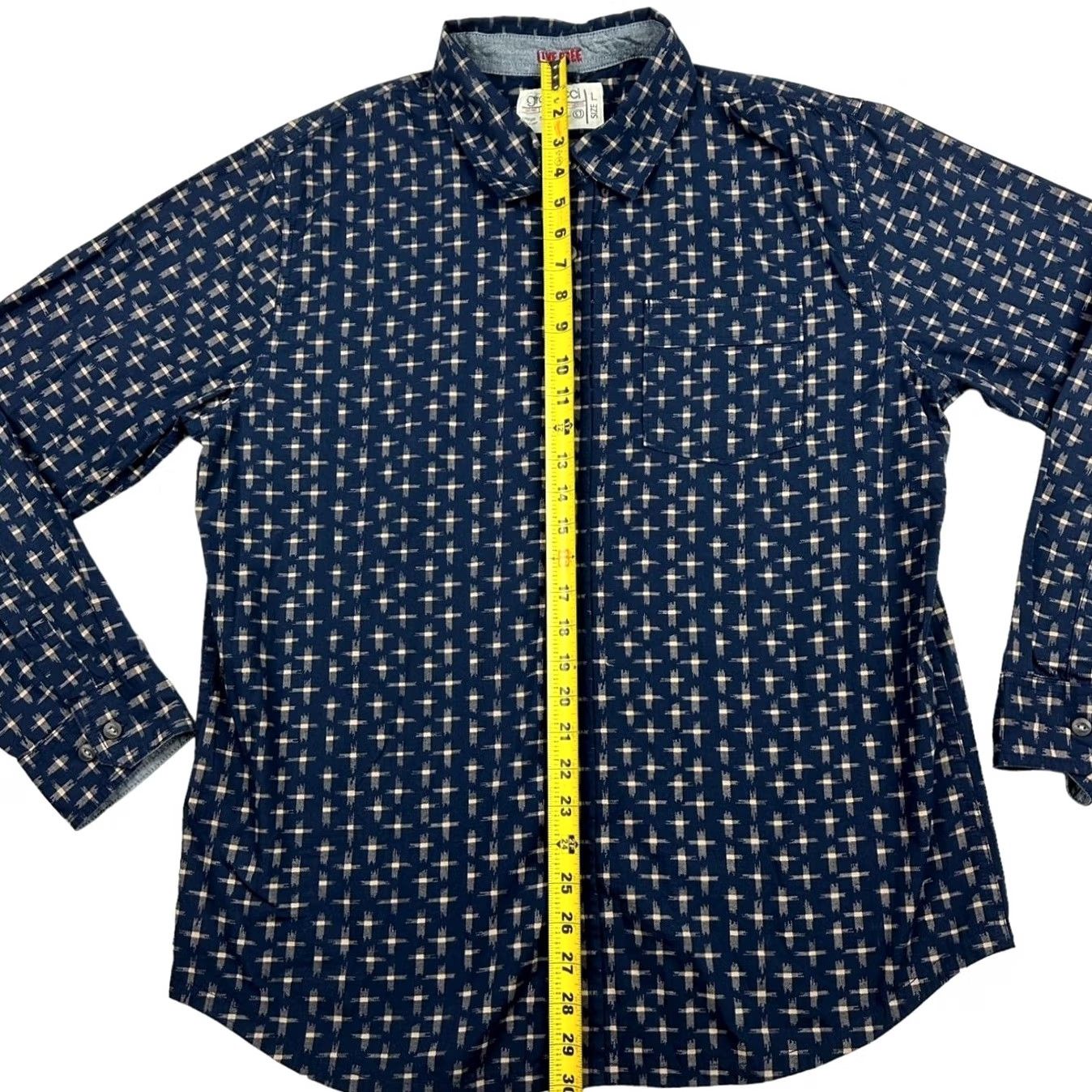 Gramicci Gramicci Men’s 100% Cotton L/S Button Shirt Blue Large Shirt Mens Button-Front Front-Blue Cotton Classic Size US L / EU 52-54 / 3 - 6 Thumbnail