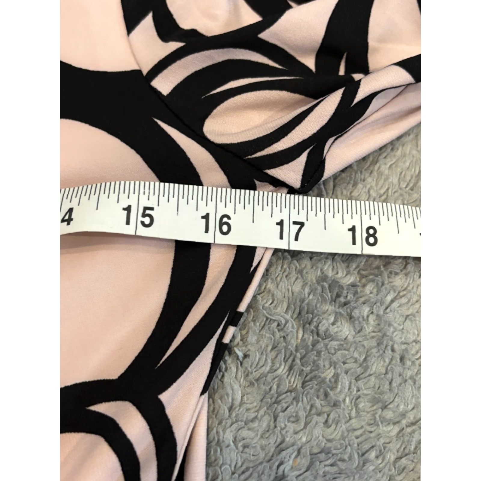 Anne Klein Anne Klein Dress Womens Small Pink Geometric Faux Wrap Long Sleeve Career Dress Size S / US 4 / IT 40 - 3 Thumbnail