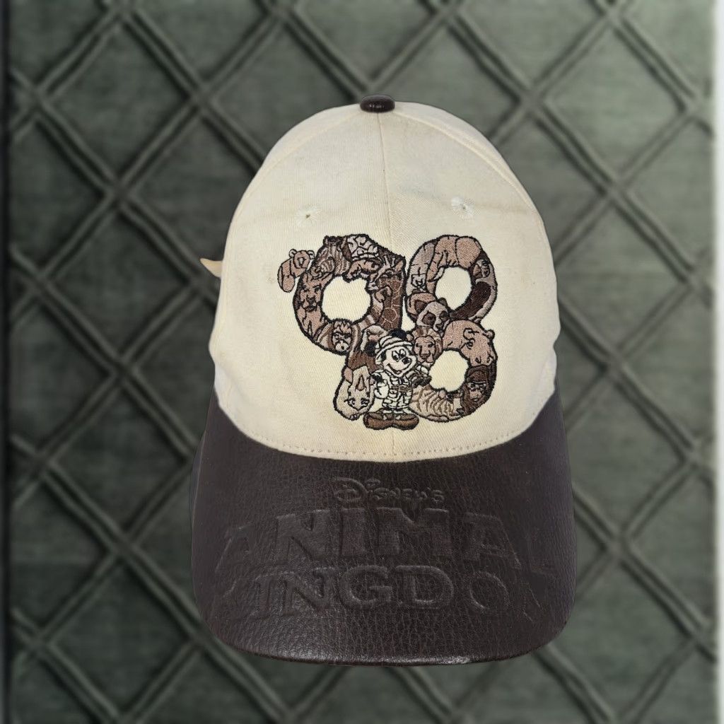Disney VINTAGE Disney Animal Kingdom Hat Cap Strap Back Embroidered Mens Theme Park 90s Canvas Cotton Beige Adjustable Boys? Size US M / EU 48-50 / 2 - 1 Thumbnail