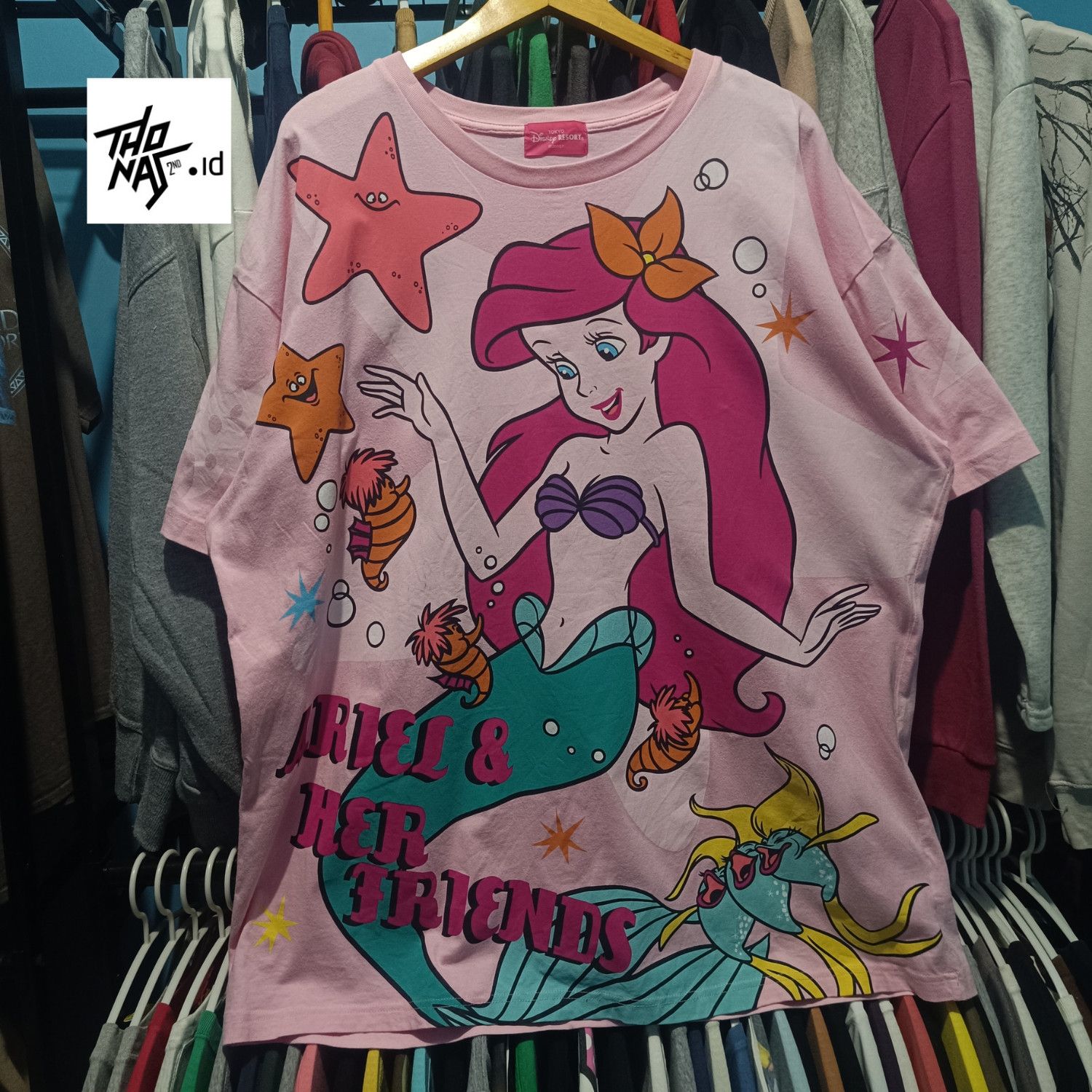 Rare Little Mermaid Ariel & Her Friends Disney Full Print