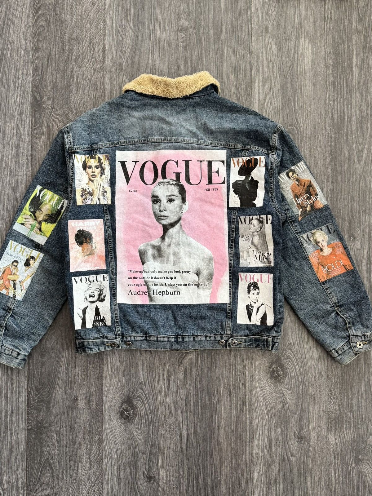 Japanese Brand Vintage Magazine Print Denim Tracker Jacket Size US L / EU 52-54 / 3 - 8 Thumbnail