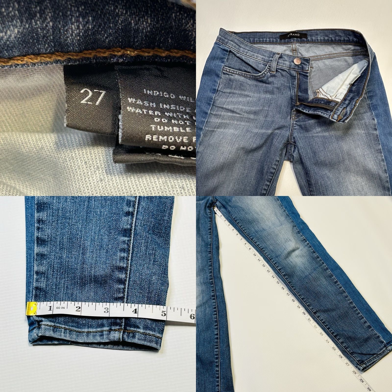 J Brand J Brand Jeans The Cass Skinny Bliss Women 27 Denim Pockets Contrast Side Strips Bohemian Preppy USA VINTAGE? Size 27" / US 4 / IT 40 - 8 Thumbnail