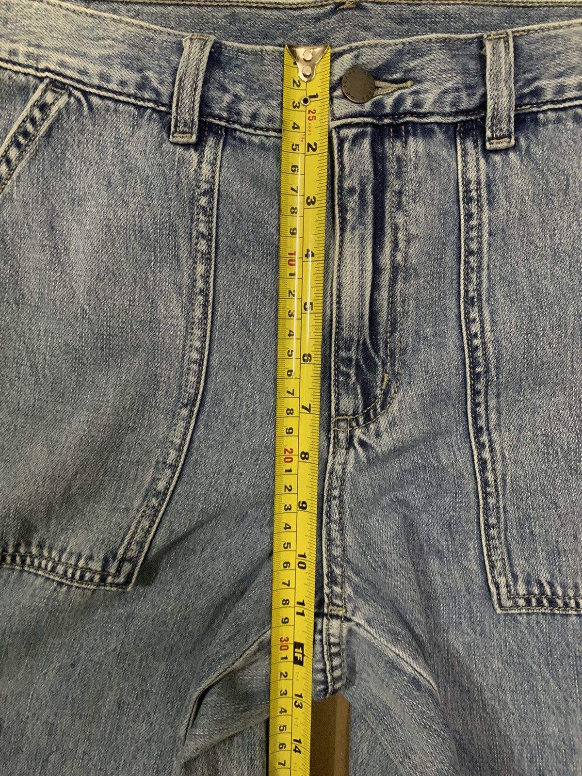 GU × Japanese Brand × Jun Takahashi Vintage Japanese Brand GU Baggy Fatigue Cargo Jeans Size US 30 / EU 46 - 18 Thumbnail