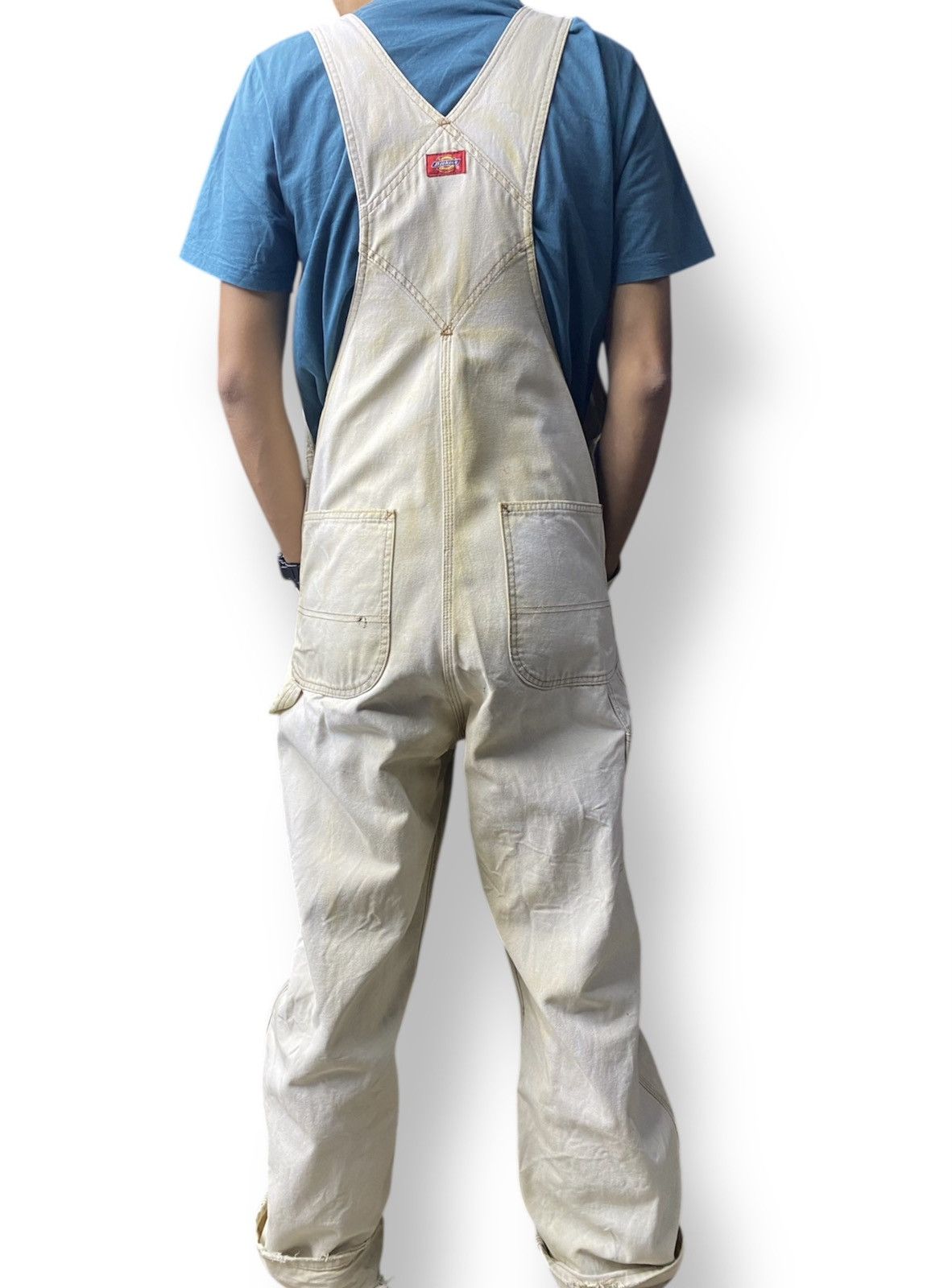 Dickies Vintage Dickies Workwear Overalls - Distressed Cream Size US 32 / EU 48 - 1 Thumbnail