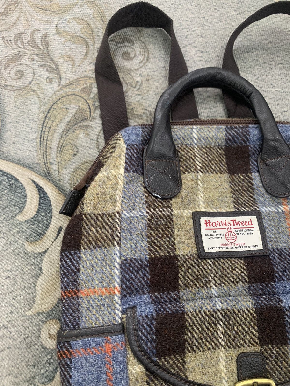 Harris Tweed British Green Harris Tweed Mini Backpack 2 in 1 Style Size ONE SIZE - 6 Thumbnail