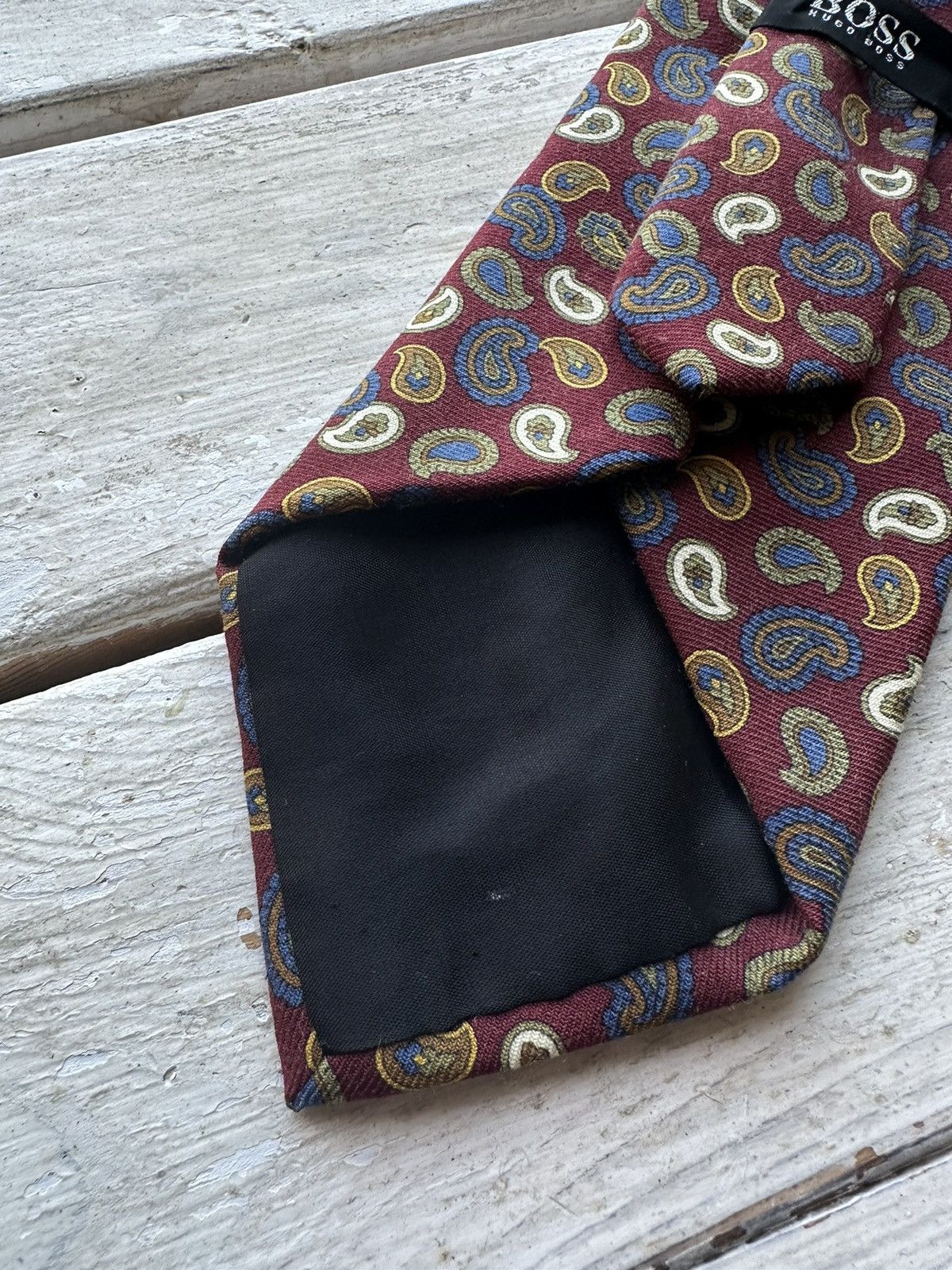 Designer × Hugo Boss 🚨RARE Hugo Boss Tie ZEGNA STYLE old money luxury monogram Size ONE SIZE - 2 Thumbnail