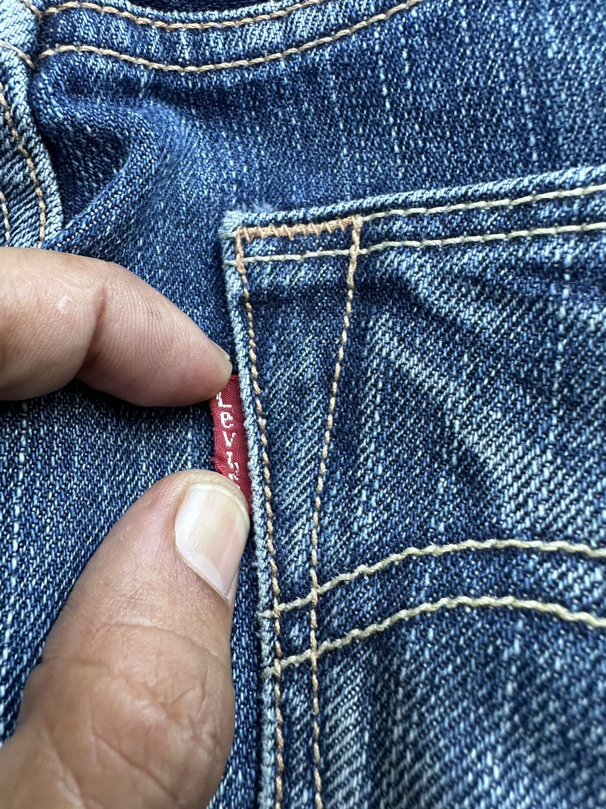 Levi's Y2k Levis 703 Faded Blue Washed Vintage Denim 31x33 D44 Size US 31 - 14 Thumbnail