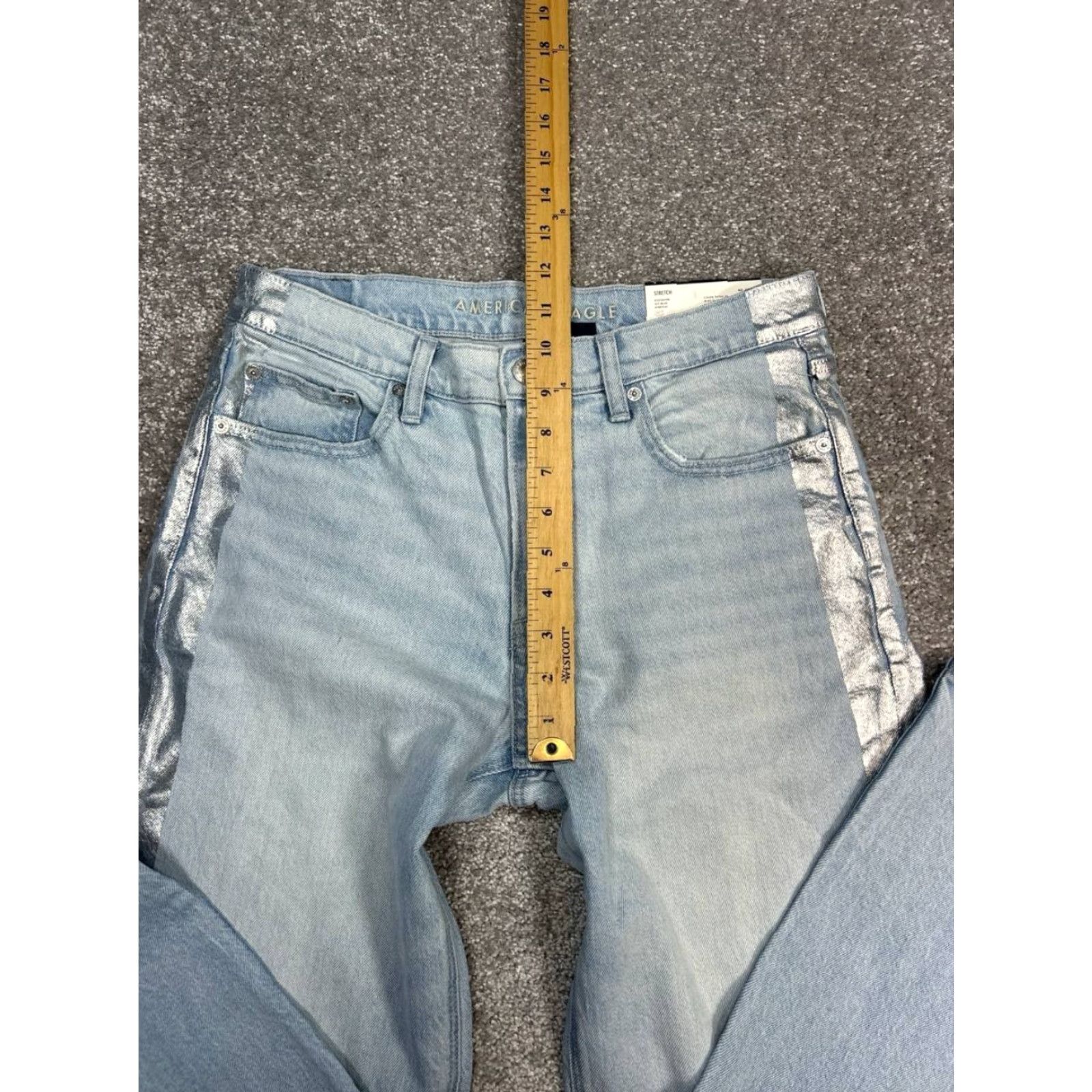 American Eagle Outfitters VINTAGE American Eagle Outfitters Stovepipe Jeans Womens 6 Blue Denim Stretch 30x29 Size 28" / US 6 / IT 42 - 3 Thumbnail