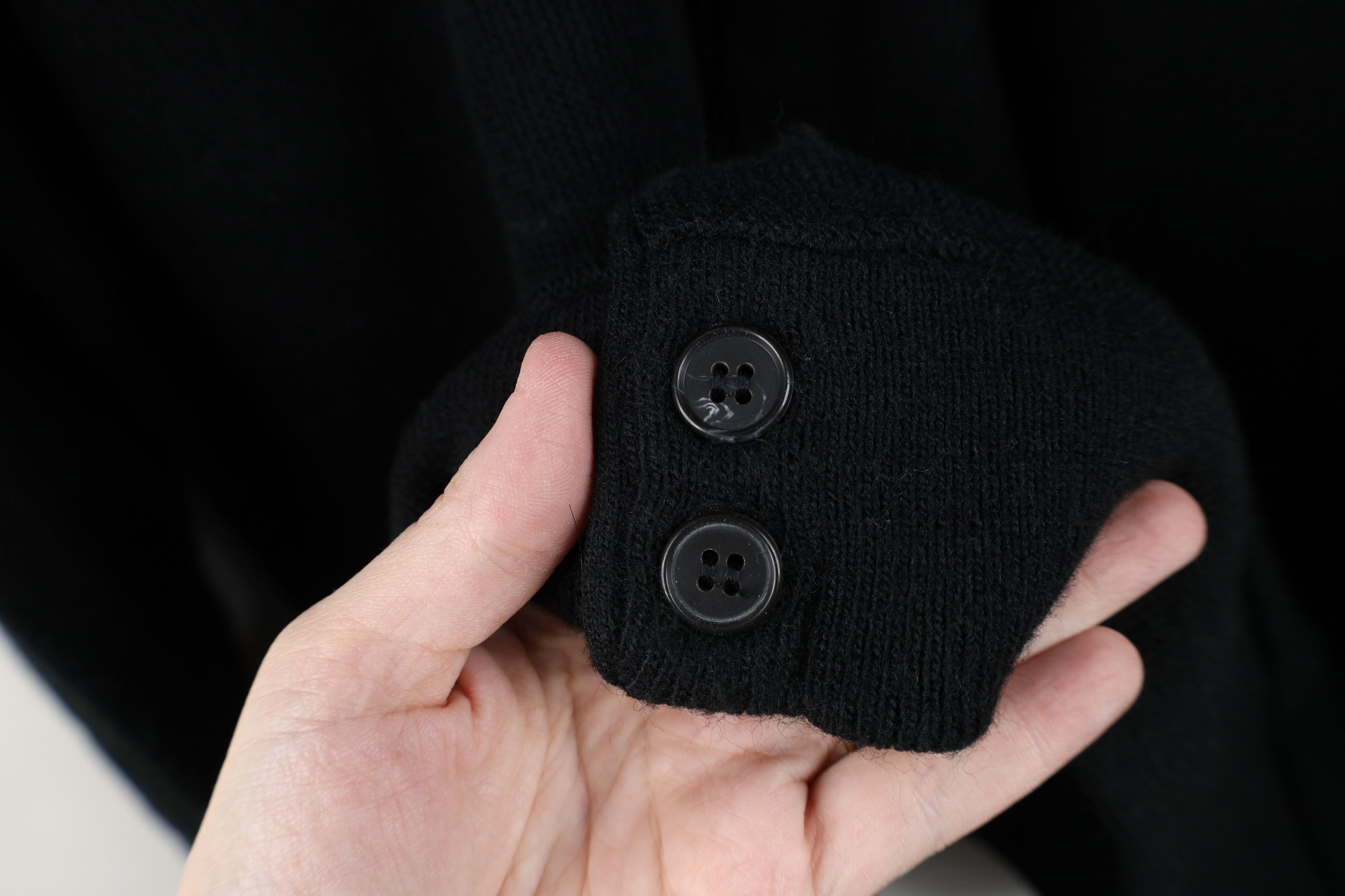 Vintage Vintage 90s Streetwear Button Cardigan Sweater Black USA Size US XL / EU 56 / 4 - 4 Thumbnail