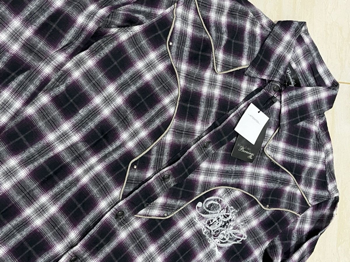 Japanese Brand 2000's Bernings Sho Plaid Shirt Size US L / EU 52-54 / 3 - 5 Thumbnail