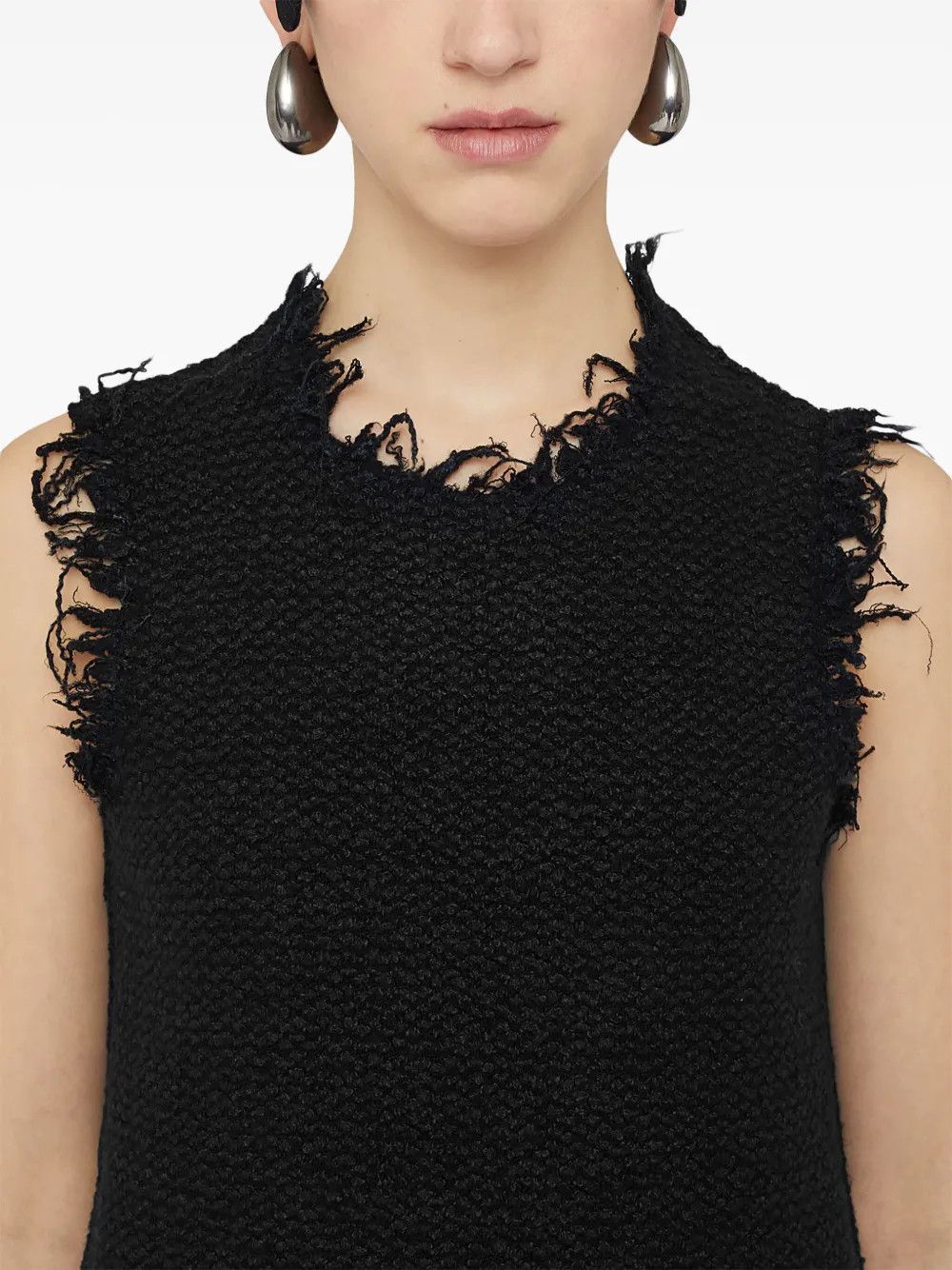 Jil Sander o1y1025 Sleeveless Blouse in Black Size M / US 6-8 / IT 42-44 - 2 Thumbnail