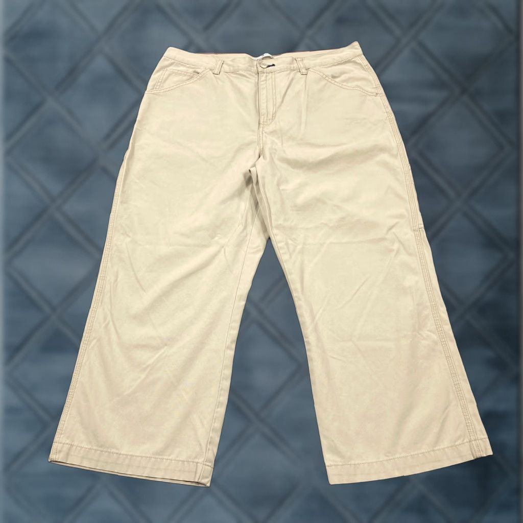 Tommy Hilfiger VINTAGE Tommy Hilfiger Carpenter Pants Womens 14 Khaki Tan Wide Leg Utility Workwear Size 36" / US 14 / IT 50 - 1 Thumbnail