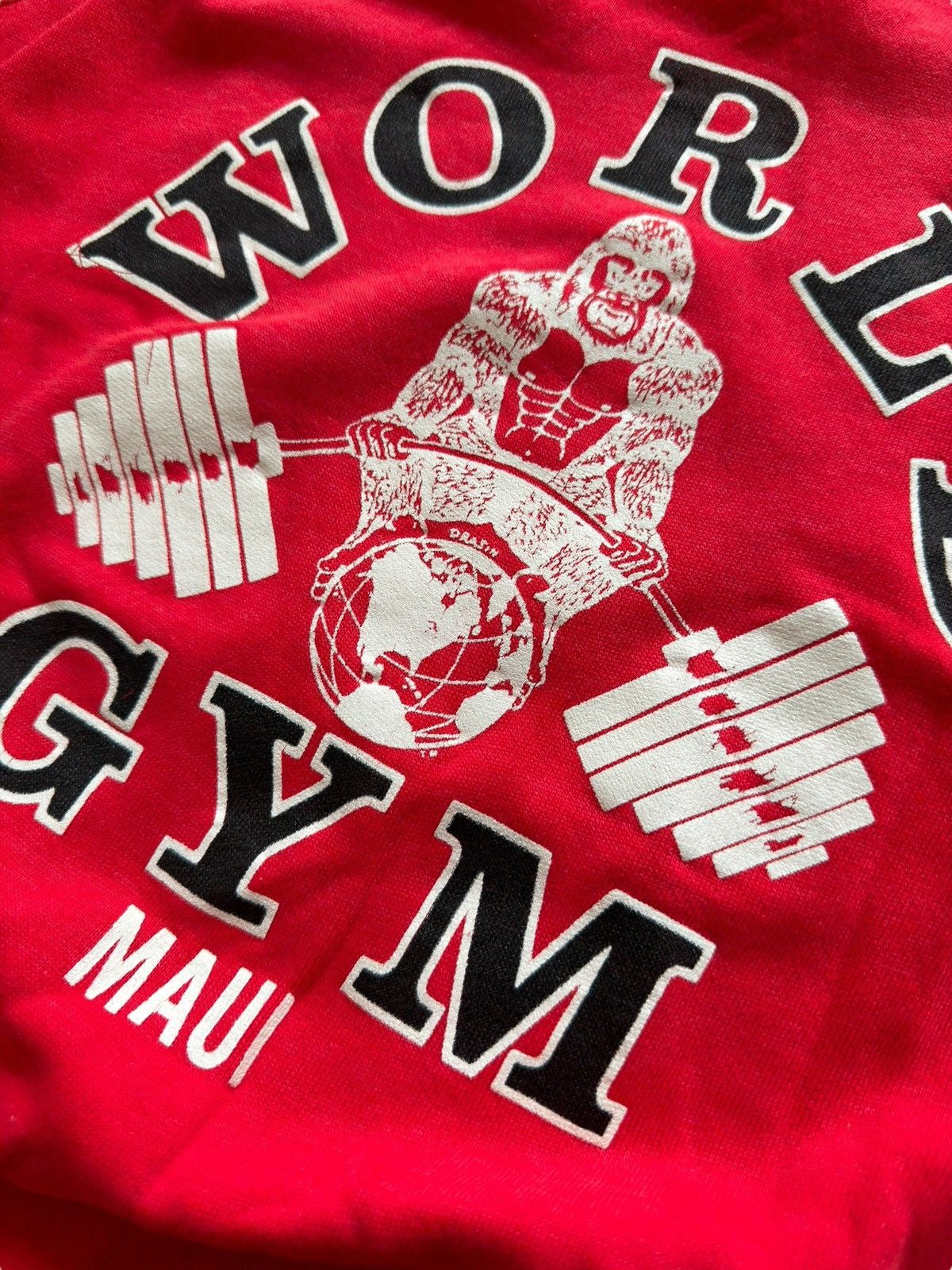 Vintage *RARE* WORLD GYM CREWNECK SWEATER GORILLA BODYBUILDING SWEAT Size US M / EU 48-50 / 2 - 7 Thumbnail