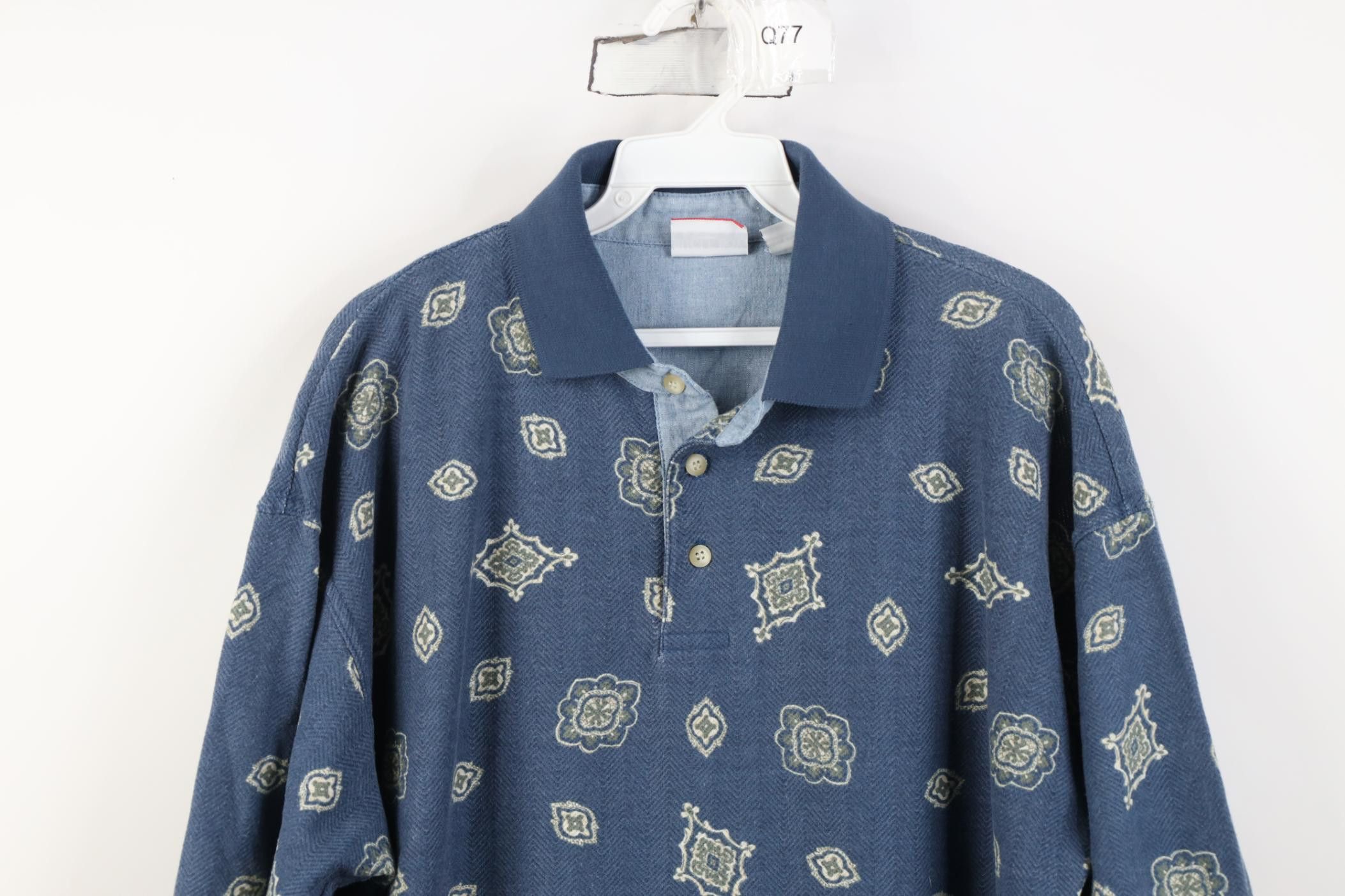 Vintage Vintage 90s Streetwear Baggy Fit Knit Golf Polo Shirt Size US M / EU 48-50 / 2 - 2 Thumbnail