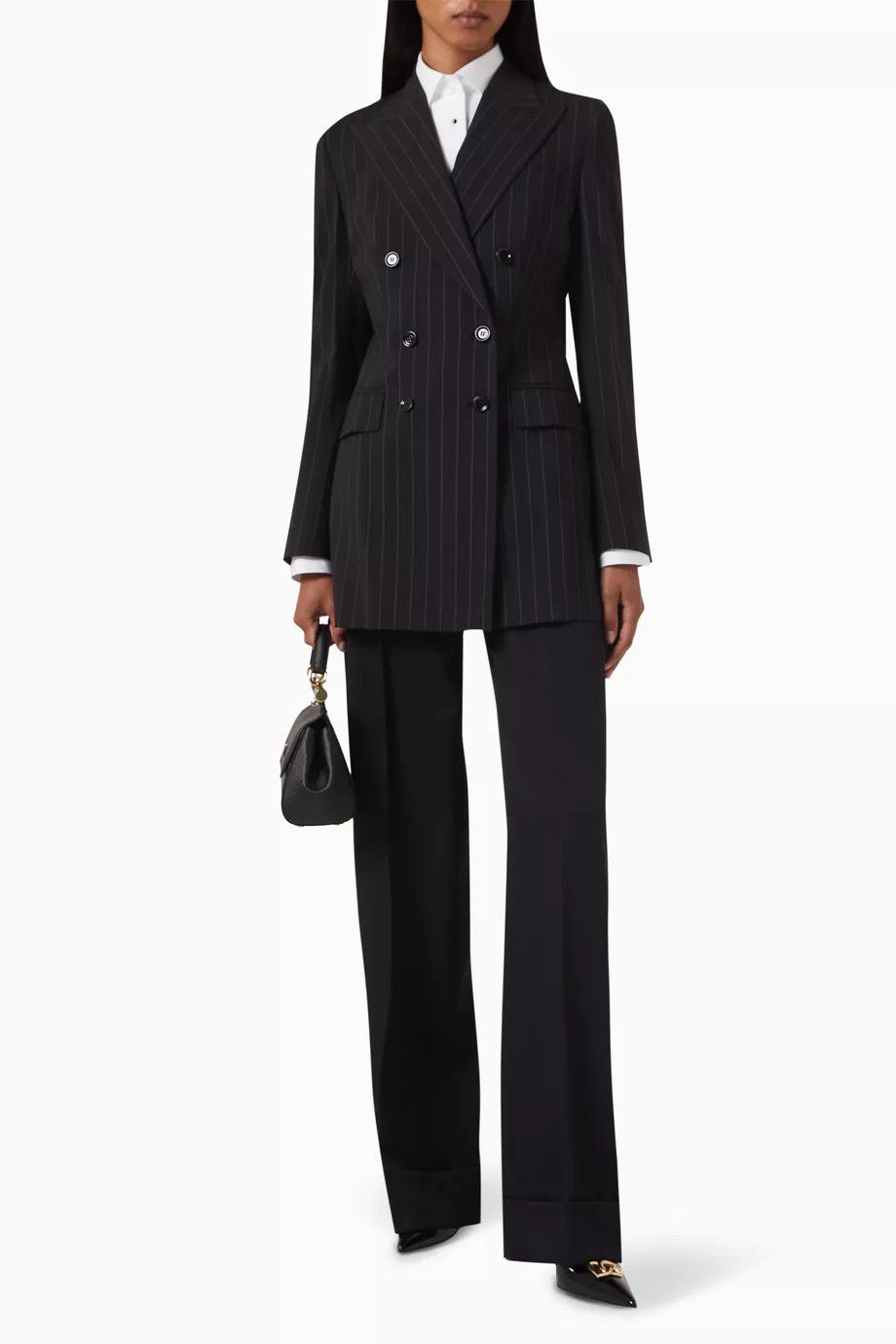 Dolce & Gabbana o1y0825 Pinstriped Blazer in Lead Size XL / US 12-14 / IT 48-50 - 3 Thumbnail