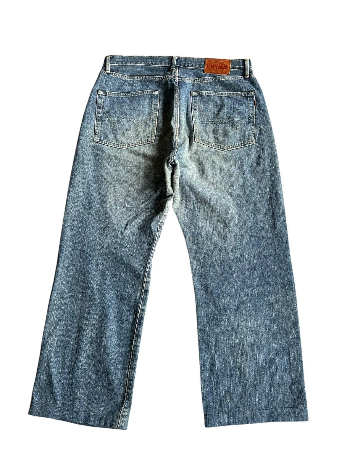 Japanese Brand × Kapital × Vintage Edwin Selvedge Baggy Mudwash Denim Jeans Vintage Size US 35 - 7 Thumbnail