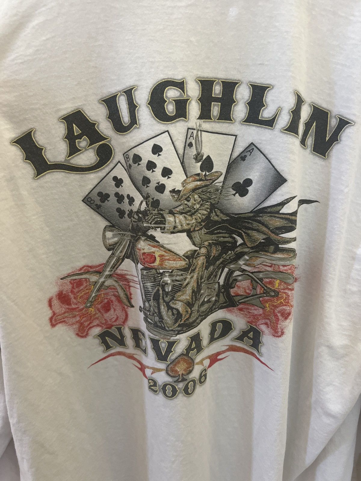 Vintage Thrashed sick Laughlin Nevada biker tee 2006 Size US XL / EU 56 / 4 - 2 Thumbnail