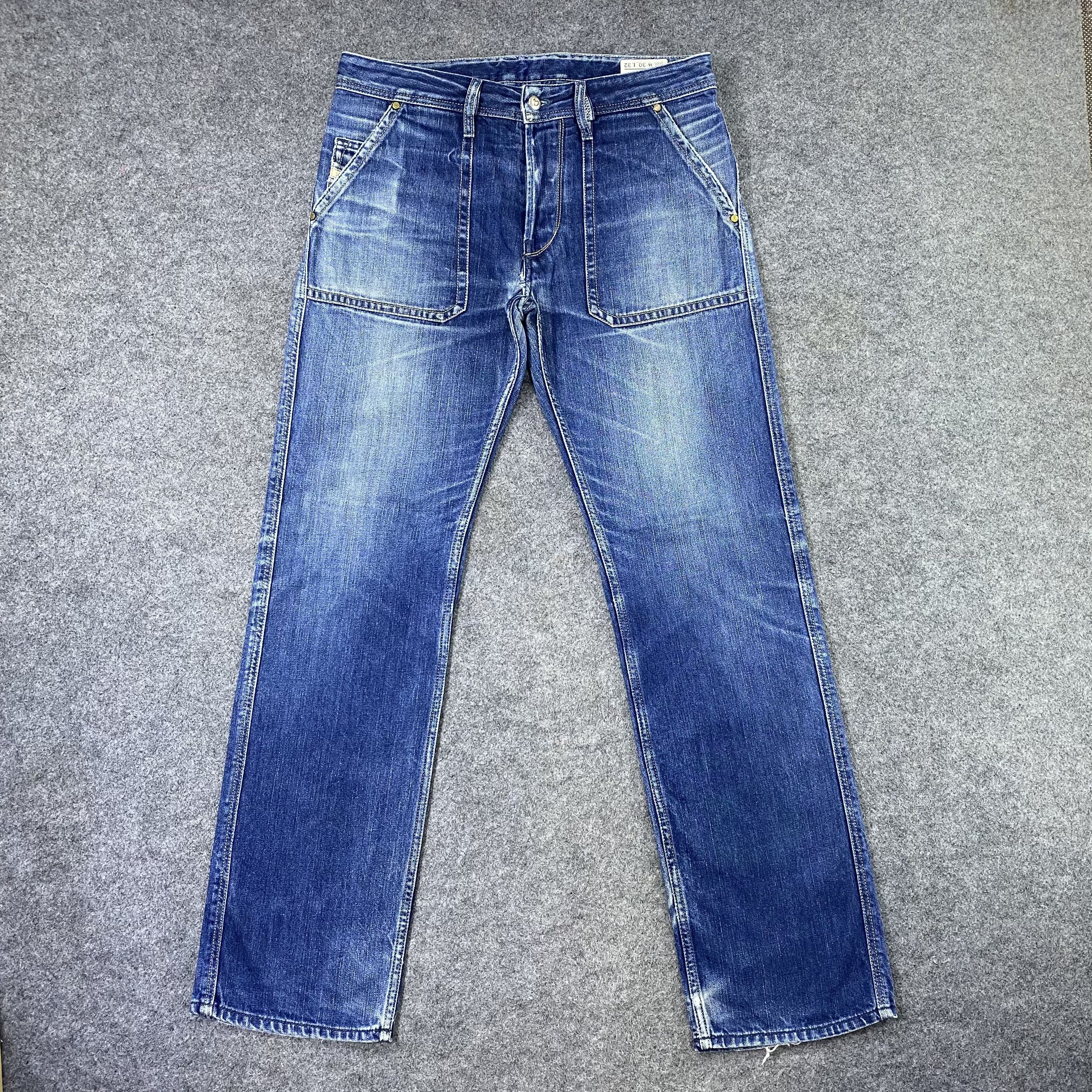 Diesel × If Six Was Nine Diesel Distressed Blue Wash Jeans-J1168 Size US 33 - 1 Thumbnail