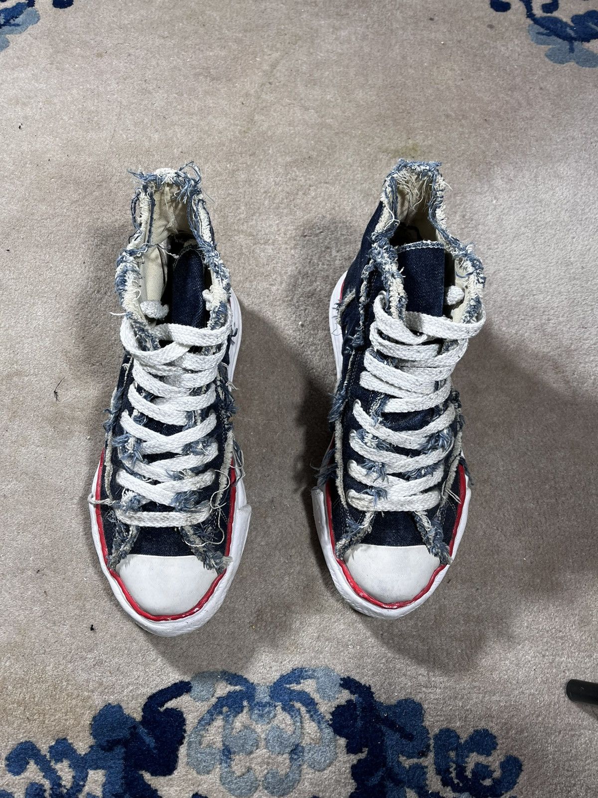 Maison MIHARA YASUHIRO × Nigel Cabourn Mihara Yasuhiro x Nigel Cabourne Hank Hi Top Denim Sneaker Size US 9.5 / EU 42-43 - 4 Thumbnail