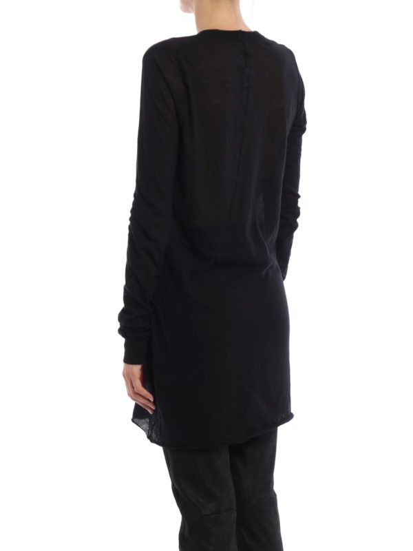 Rick Owens o1y0126 V-neck T-Shirt in Black Size S / US 4 / IT 40 - 4 Thumbnail