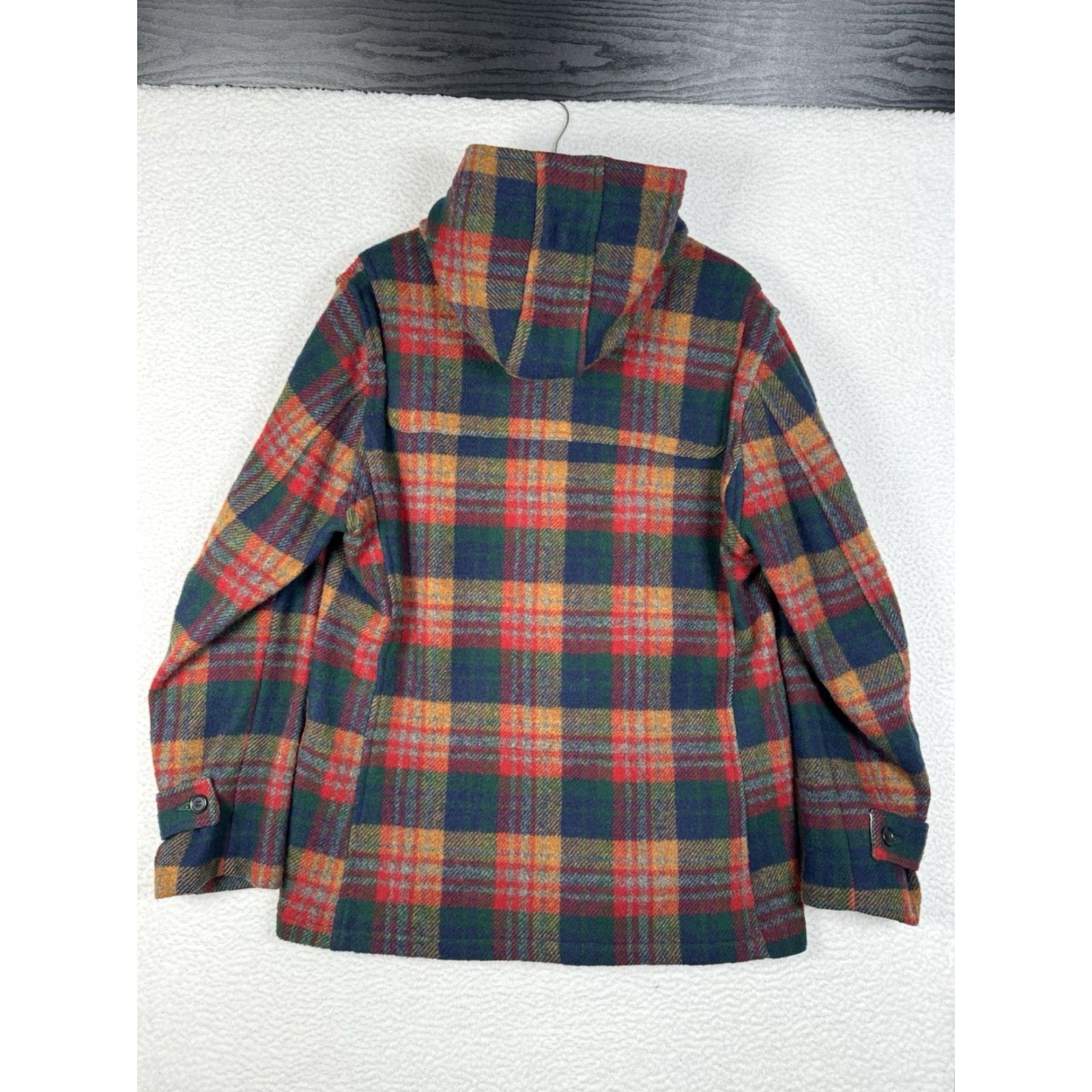 Vintage VINTAGE Fidelity Wool Plaid Toggle Jacket Hooded Mens Large Size US L / EU 52-54 / 3 - 3 Thumbnail
