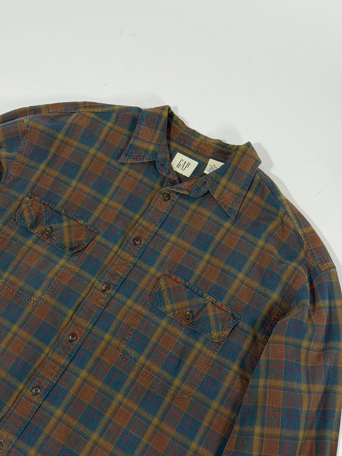 Gap GAP Plaid Button Up Shirt Size US XL / EU 56 / 4 - 2 Thumbnail