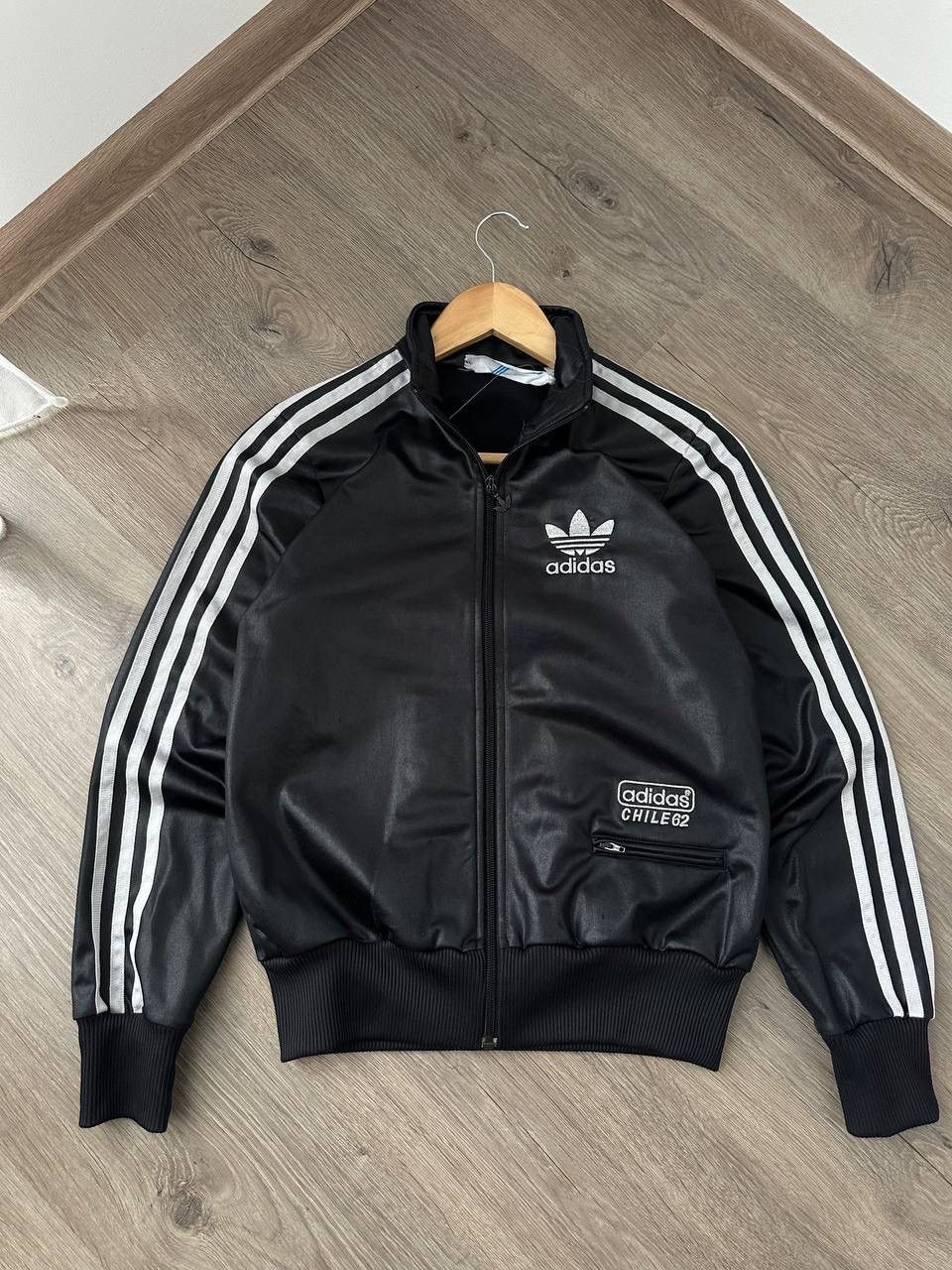 Adidas × Vintage Vintage Adidas Chile 62 Black Full Zip Hoodie Size US M / EU 48-50 / 2 - 5 Thumbnail