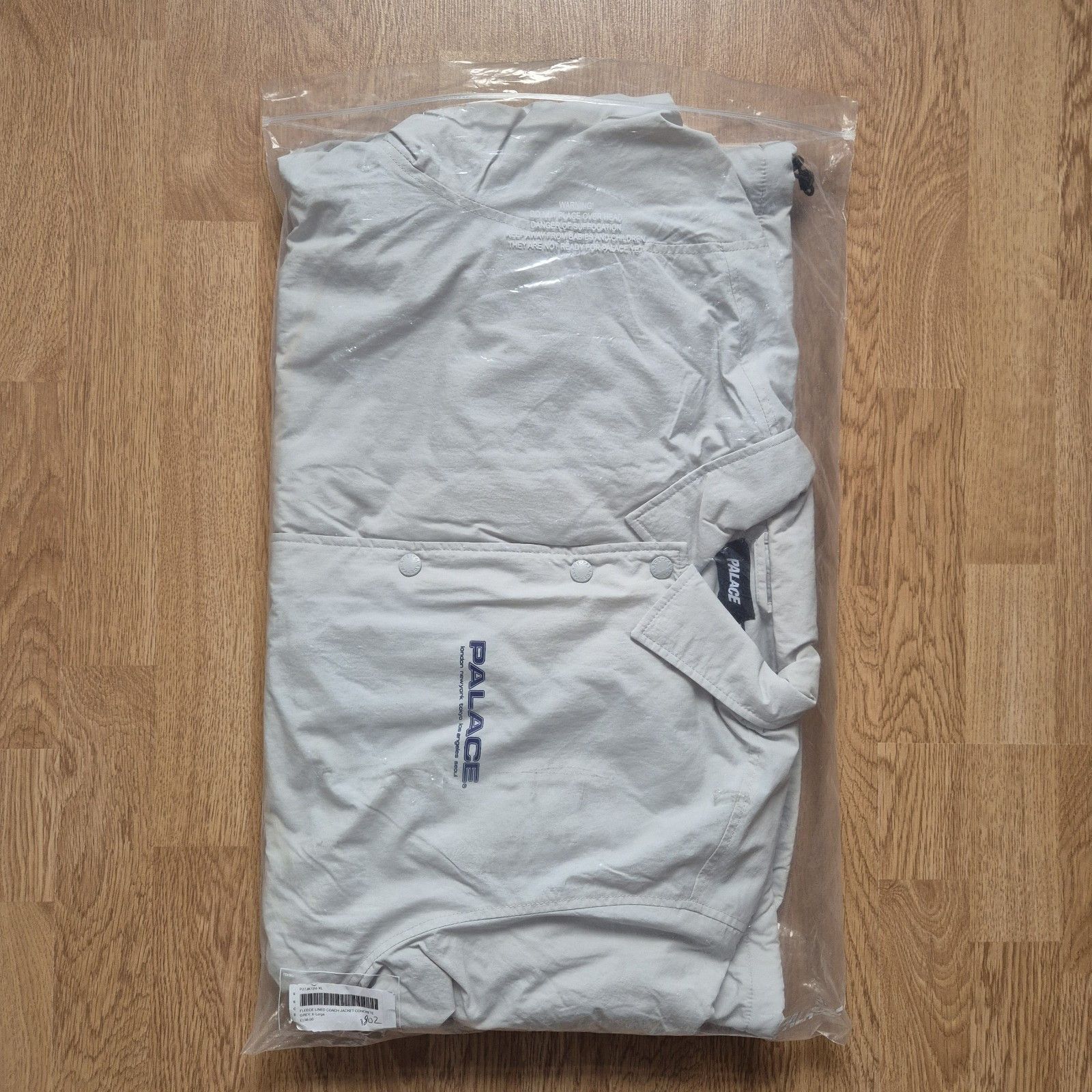 Palace Palace Fleece Lined Coach Jacket Concrete Grey New FW24 Size US L / EU 52-54 / 3 - 7 Thumbnail