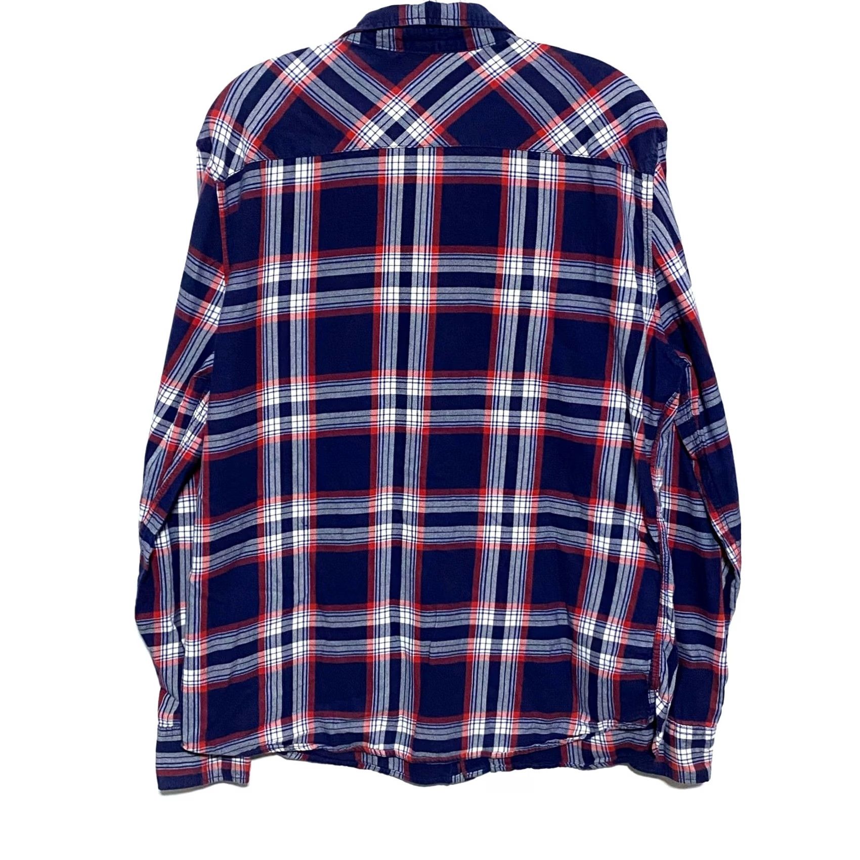 H&M H&M Divided Shirt Mens L Button-Up Plaid Slim Fit Pearl Snap Button-Down Outdoors Casual Fall Y2K Slim Fit Plaid Shirt Mens L Blue Size US L / EU 52-54 / 3 - 7 Thumbnail