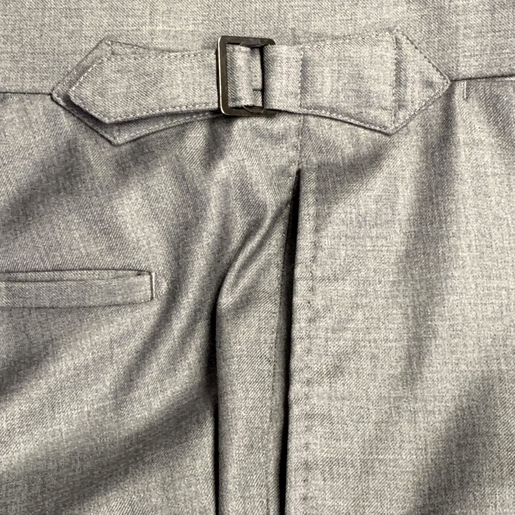 Vintage HADLEIGH'S Pants Size 32 Grey Wool Side Tabs Cuffed Straight Dress Dress Size US 32 / EU 48 - 6 Thumbnail