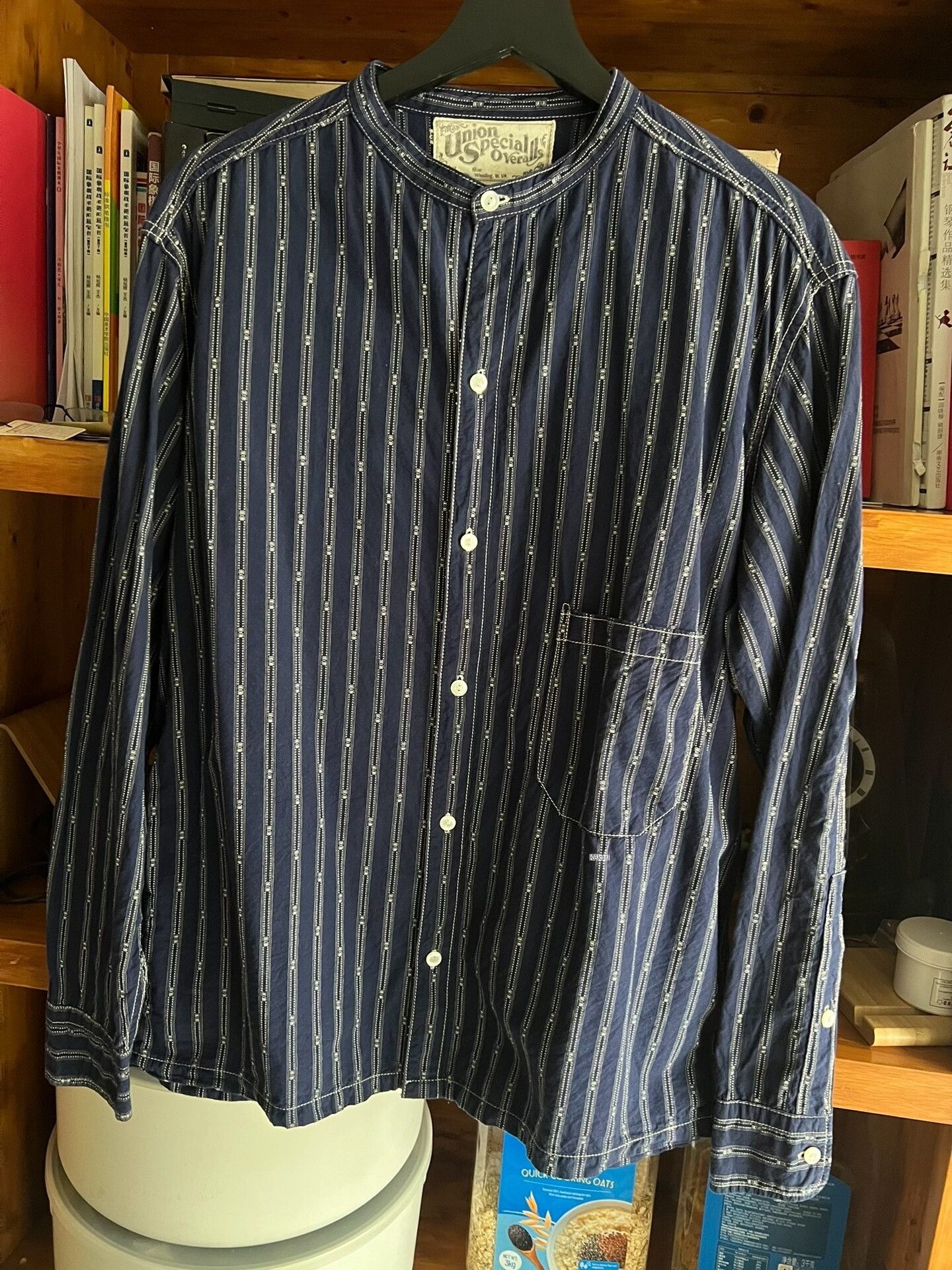 Freewheelers Freewheelers Vintage Indigo Stripe Crew Shirt Size US XS / EU 42 / 0 - 3 Thumbnail