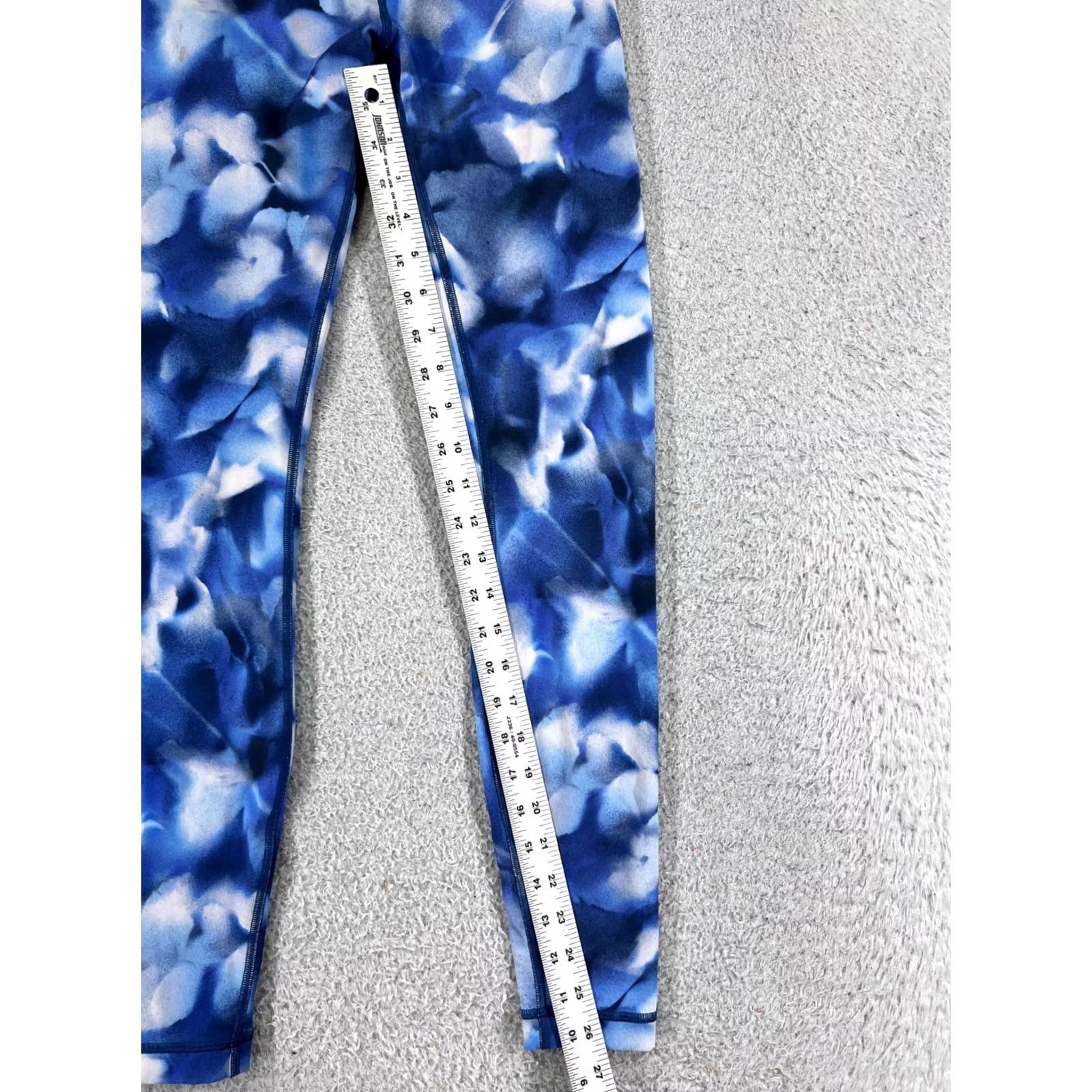 Lululemon Lululemon Wunder Under Pants Womens 4 Blue Hi-Rise 28" Luon W5AP7S Tight Stretch Athletic Yoga Size 27" / US 4 / IT 40 - 5 Thumbnail