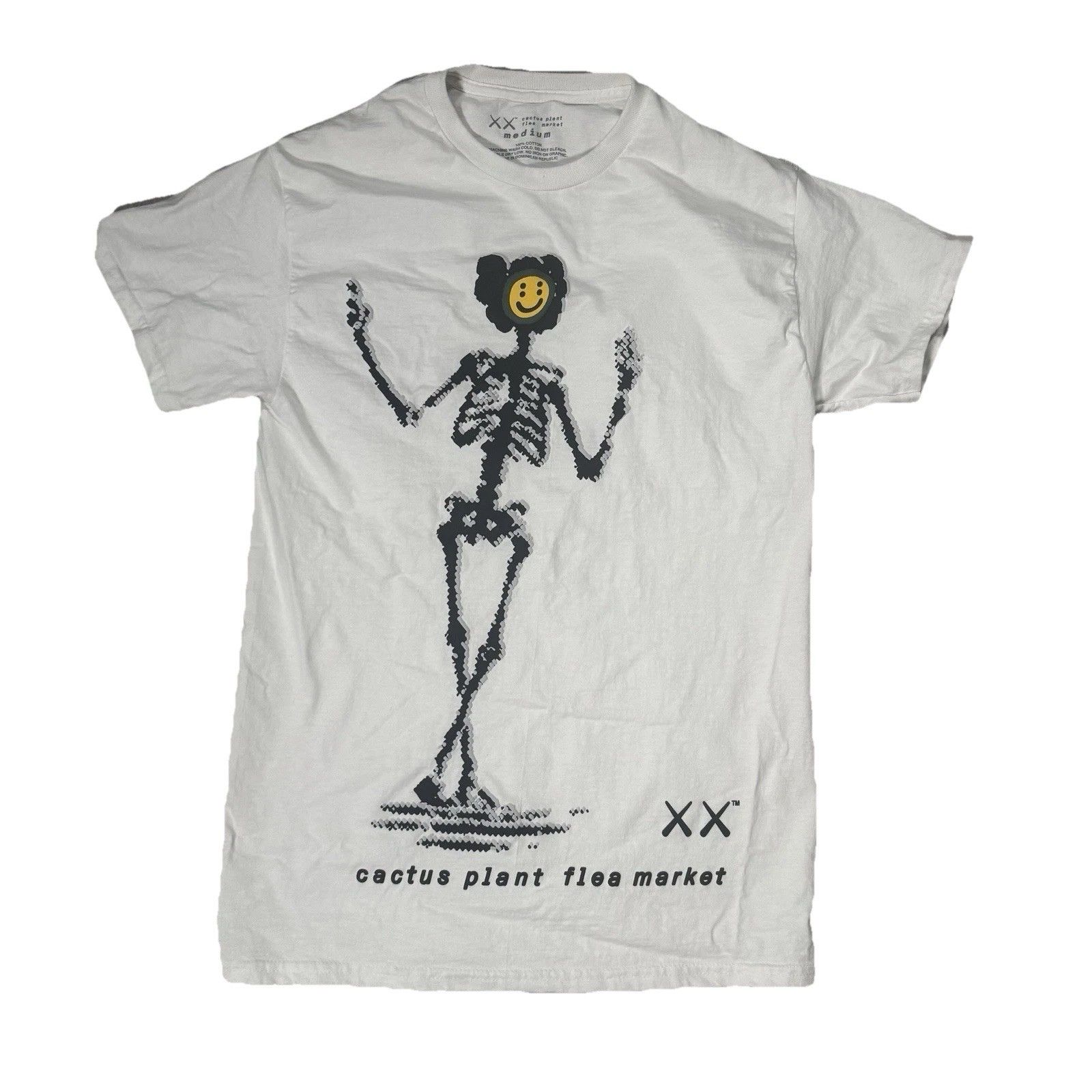 Cactus Plant Flea Market × Kaws Mens Cactus Plant Flea Market X Kaws White T Shirt Medium Size US M / EU 48-50 / 2 - 1 Thumbnail