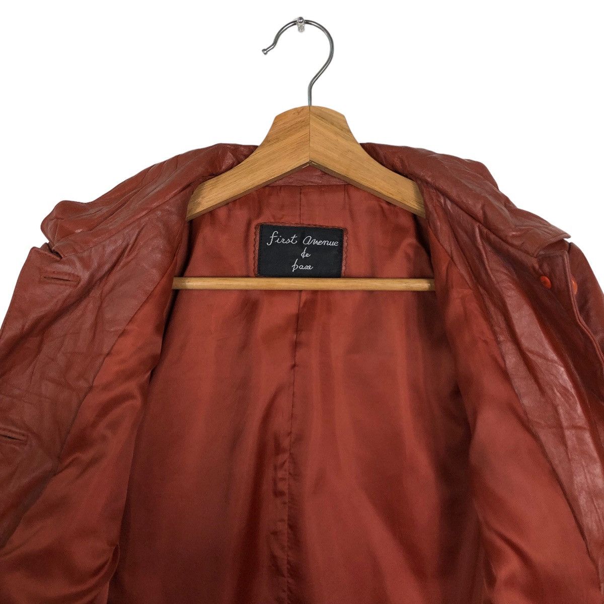 Japanese Brand 🔥VINTAGE LEATHER JACKET FIRST AVENUE DE POUR JAPAN MADE Size US L / EU 52-54 / 3 - 11 Thumbnail