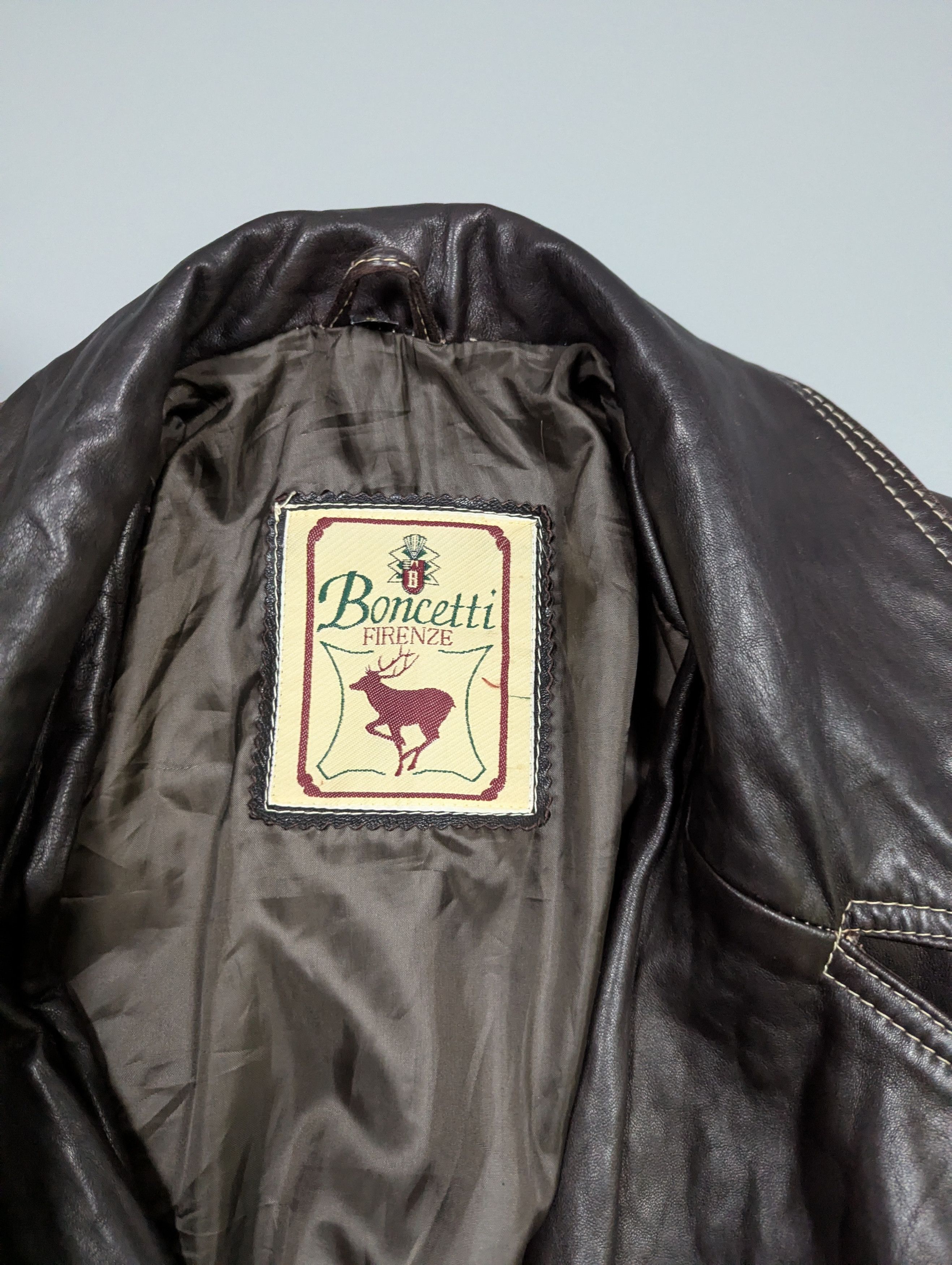 Bonchetti Firenze 90s Vintage Leather Trench Coat/Jacket