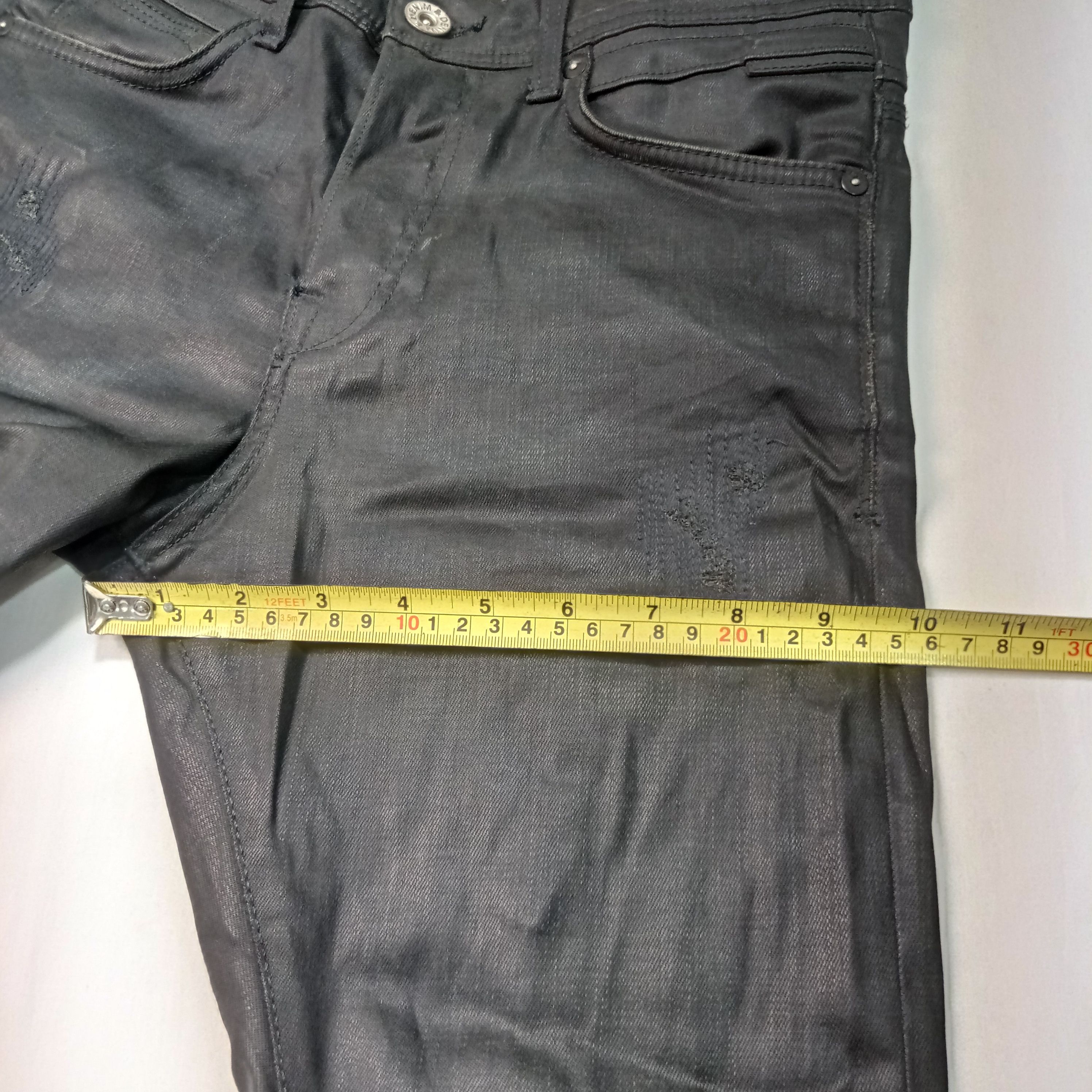 H&M 🔥H&M X & Jeans Skinny Super Black Distressed Pants Size 28" / US 6 / IT 42 - 21 Thumbnail