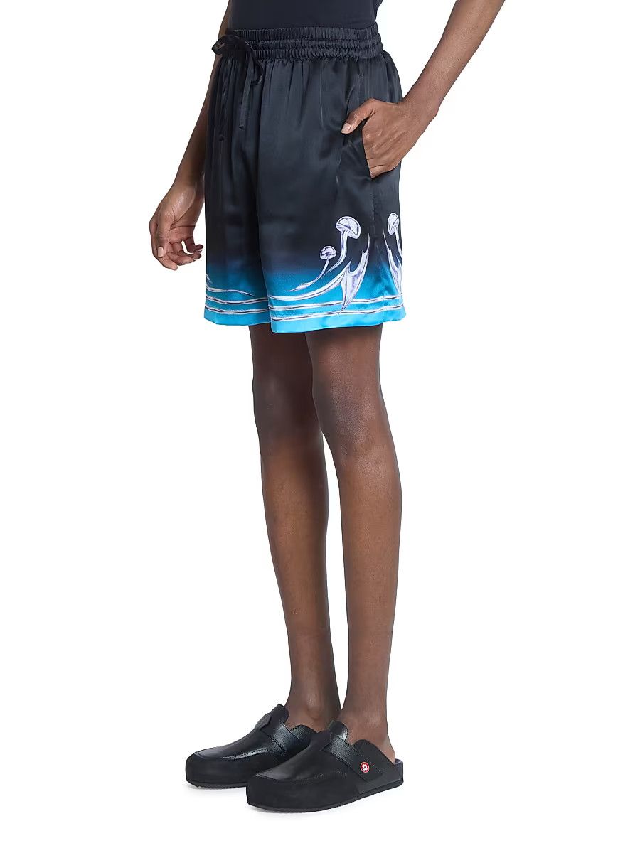 Casablanca os11x0326 Blades Silk Shorts in Multicolor Size US 32 / EU 48 - 4 Thumbnail